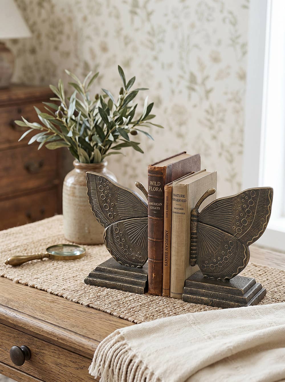 Butterfly Bookends - Bronze