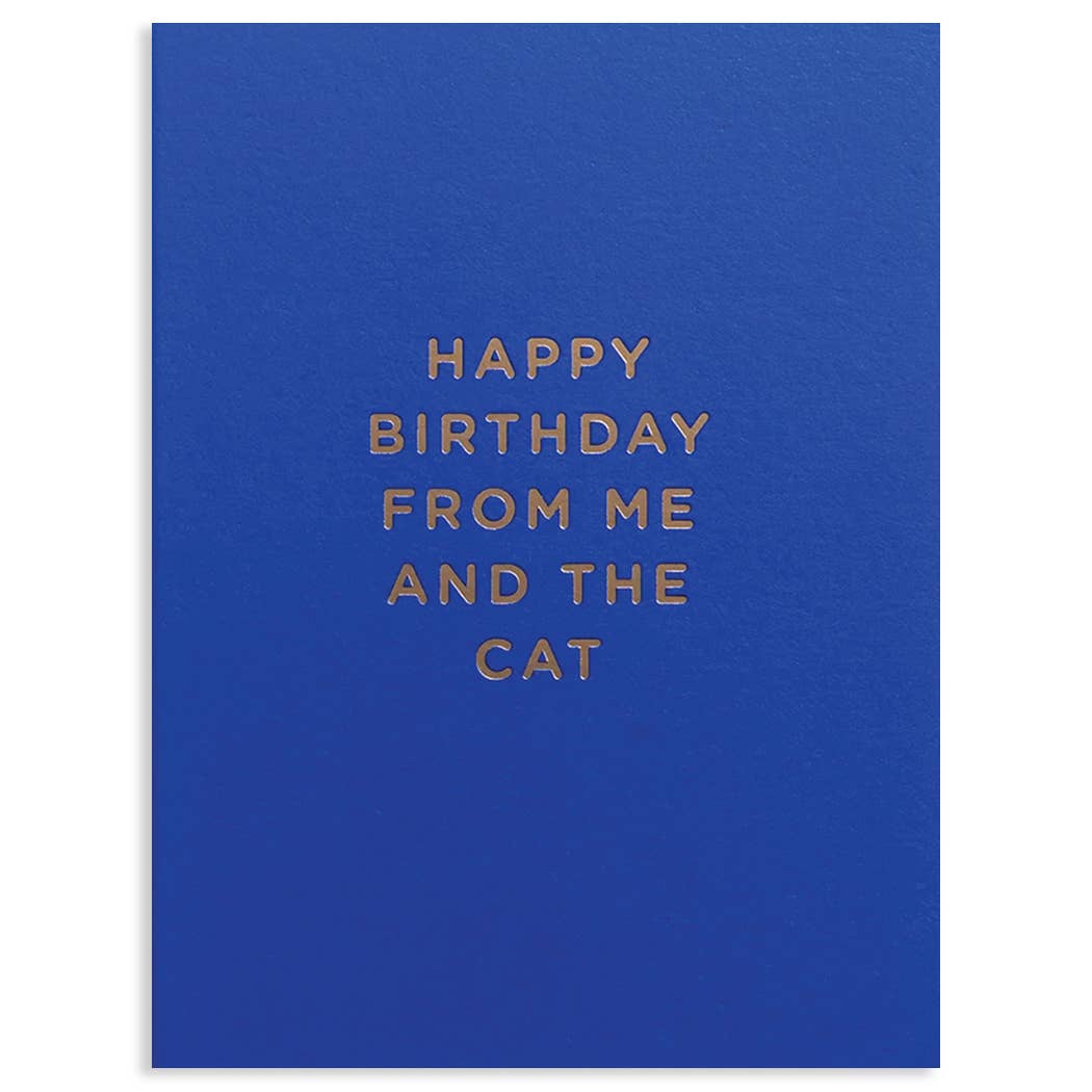 ME AND THE CAT BIRTHDAY CARD