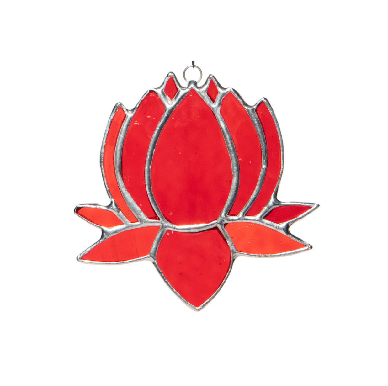Small Lotus Stained Glass Suncatcher | 3" x 4"
