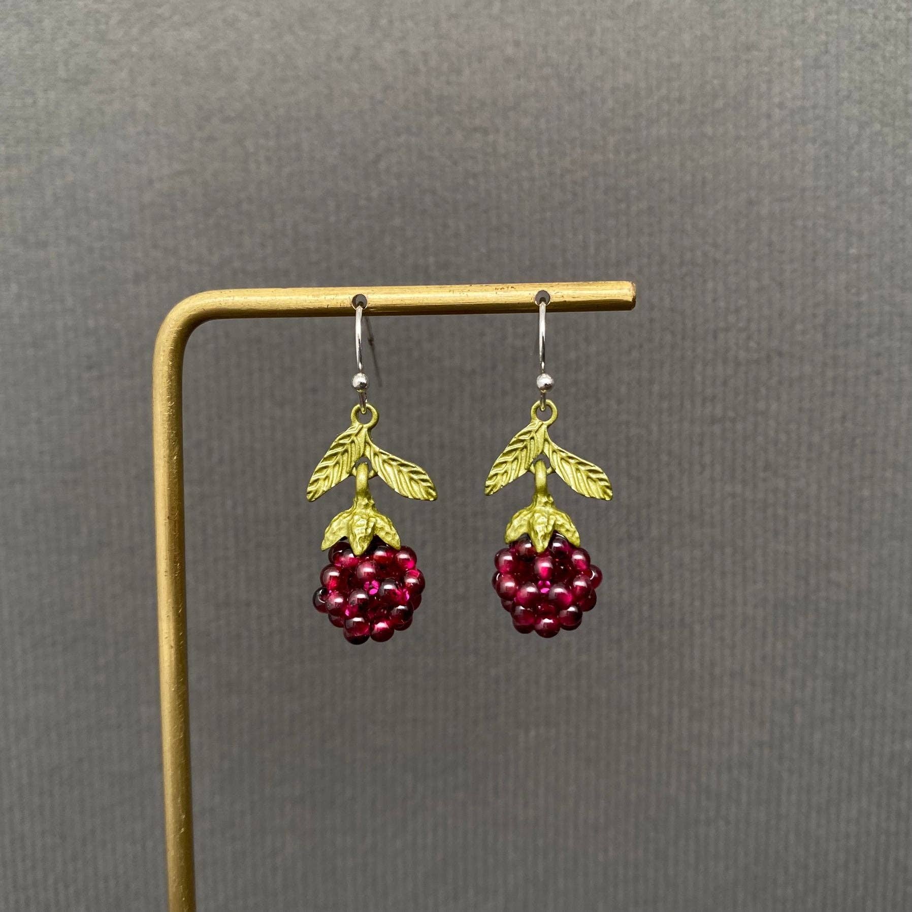 Garnet Raspberry Earrings