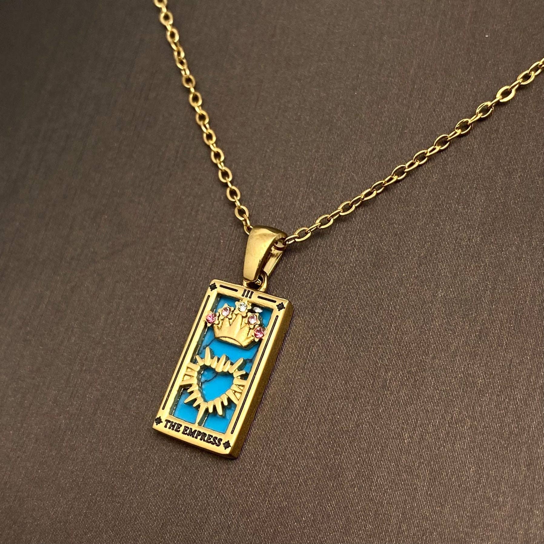 Star Moon Tarot Necklace | 18K Gold Plated