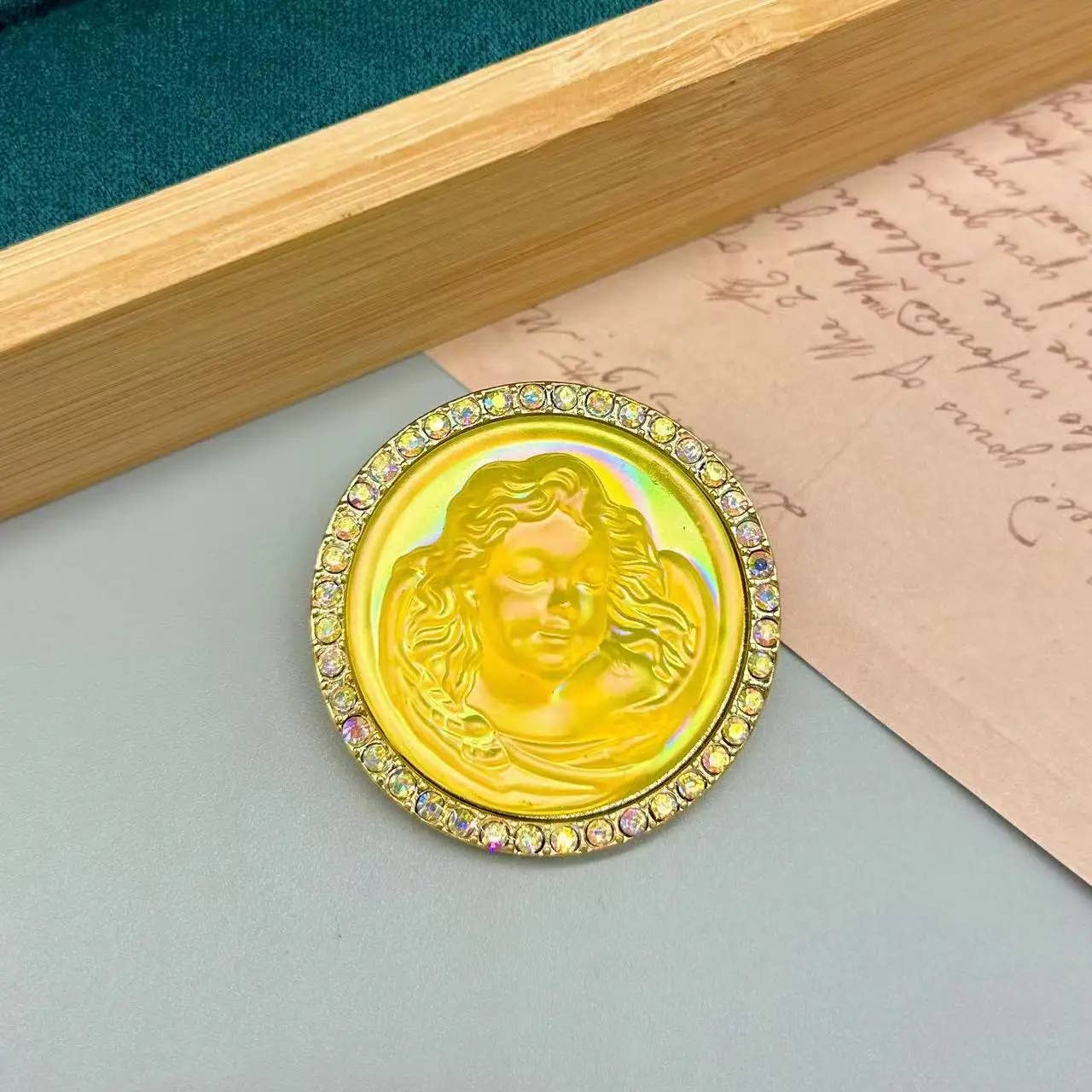Vintage Medieval Sun Brooch