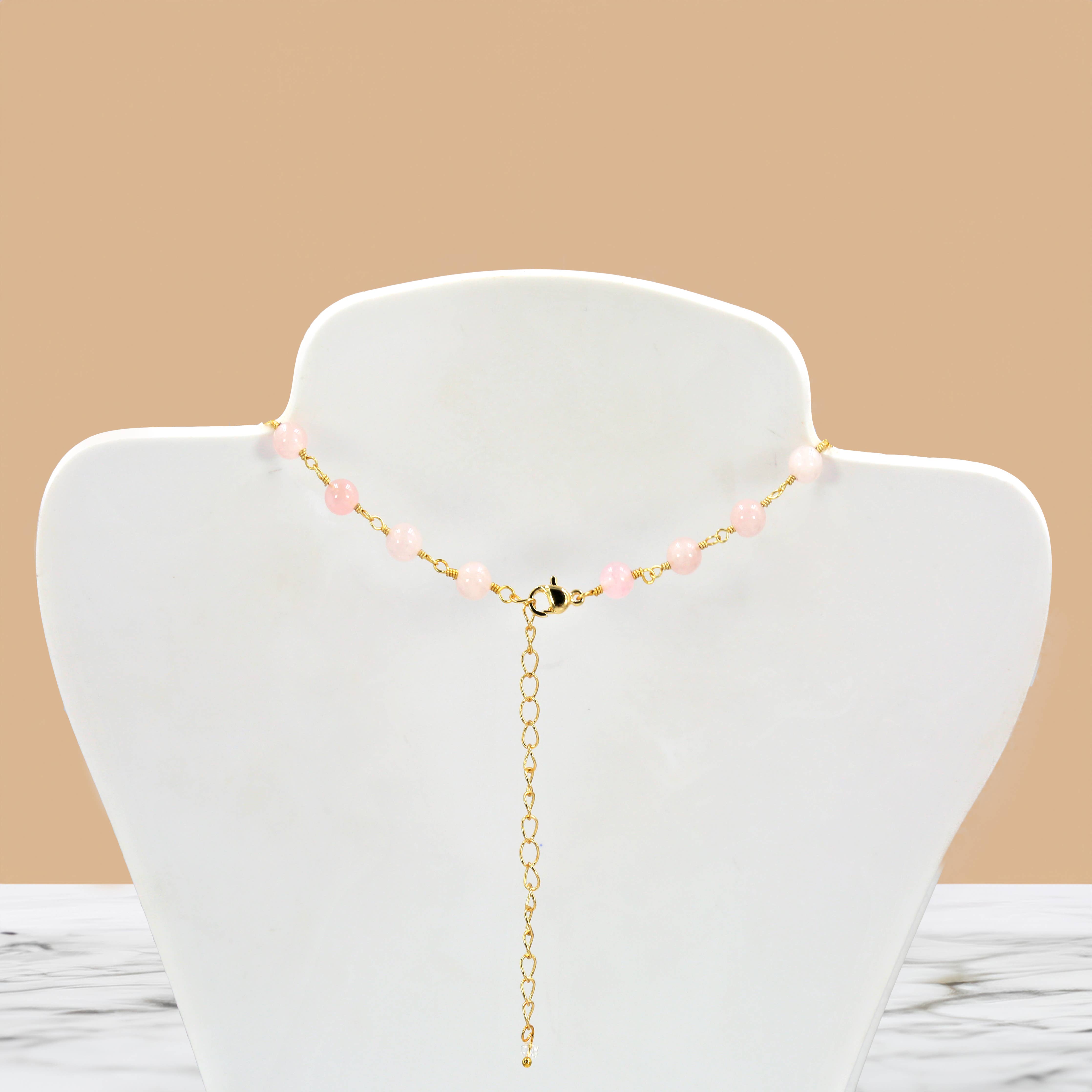 Blush Tide Rose Quartz Choker
