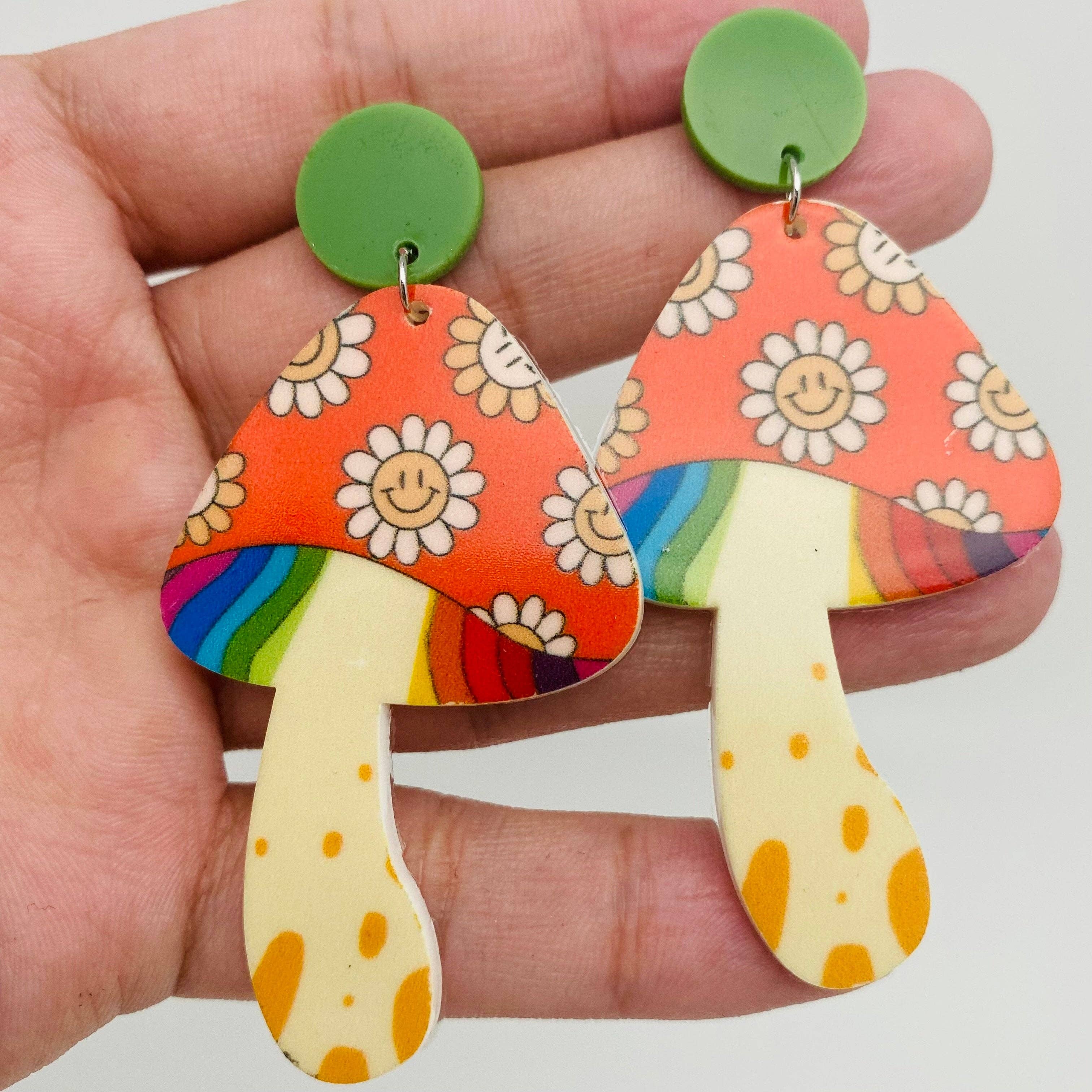 Acrylic Mushroom Earrings