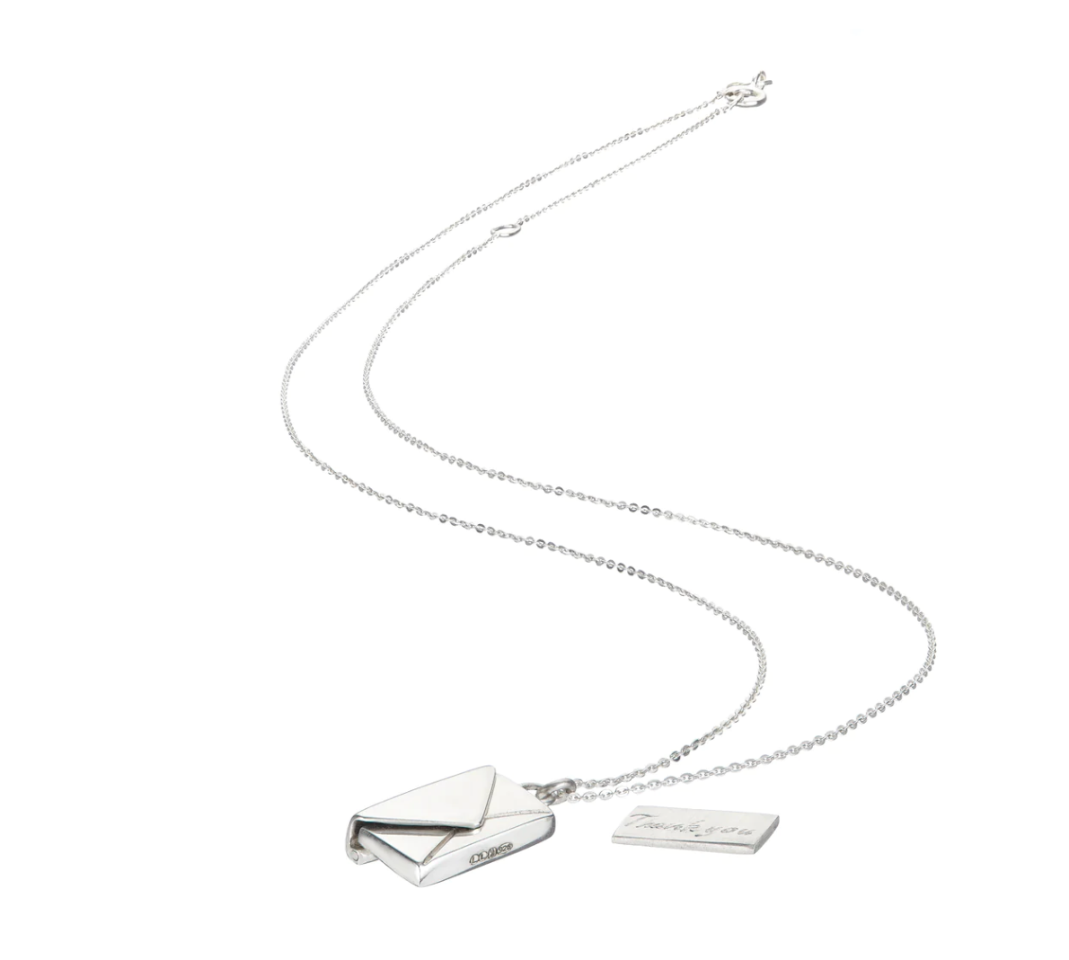 Love Letter Steel Envelope and Letter Necklace