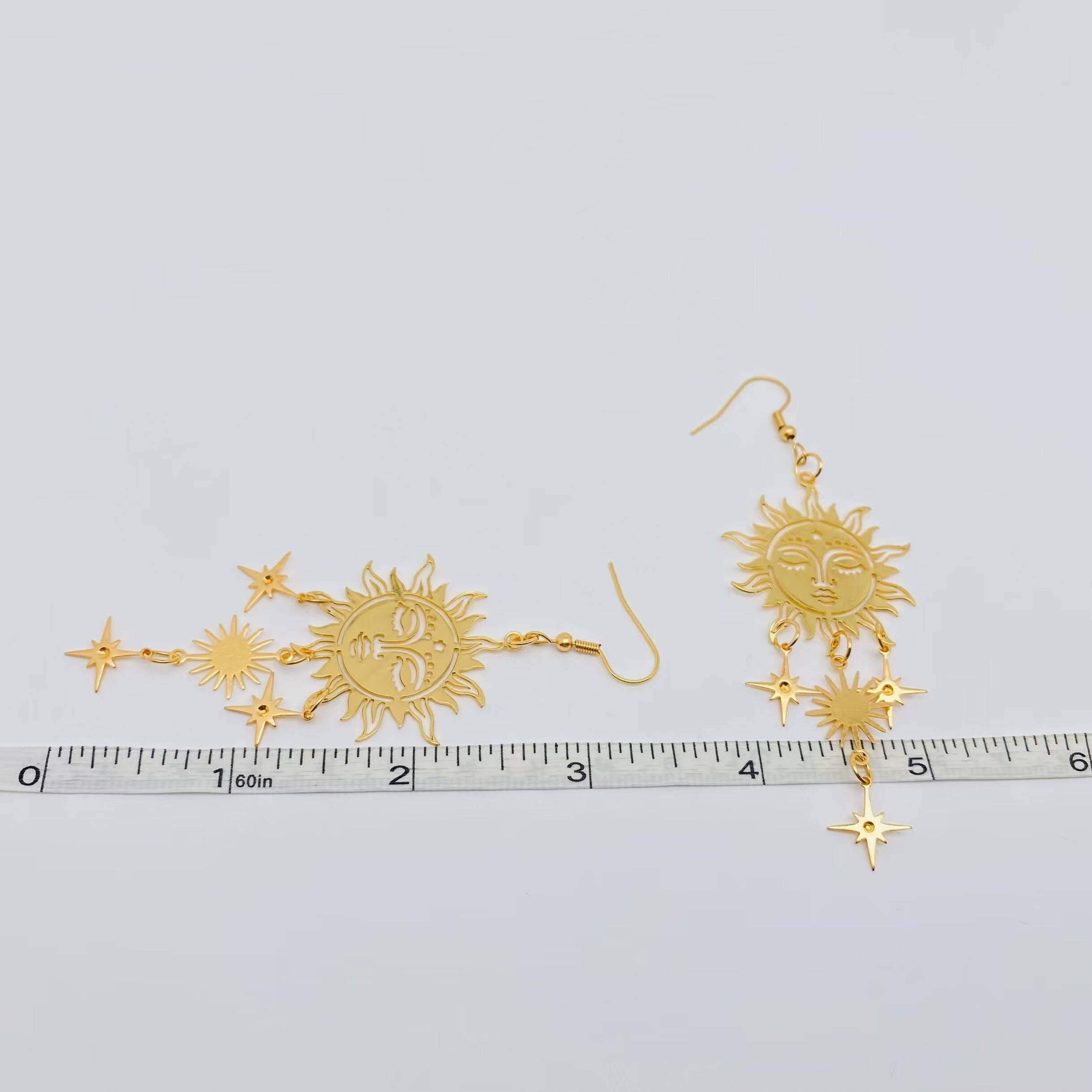 Sun Face Earrings