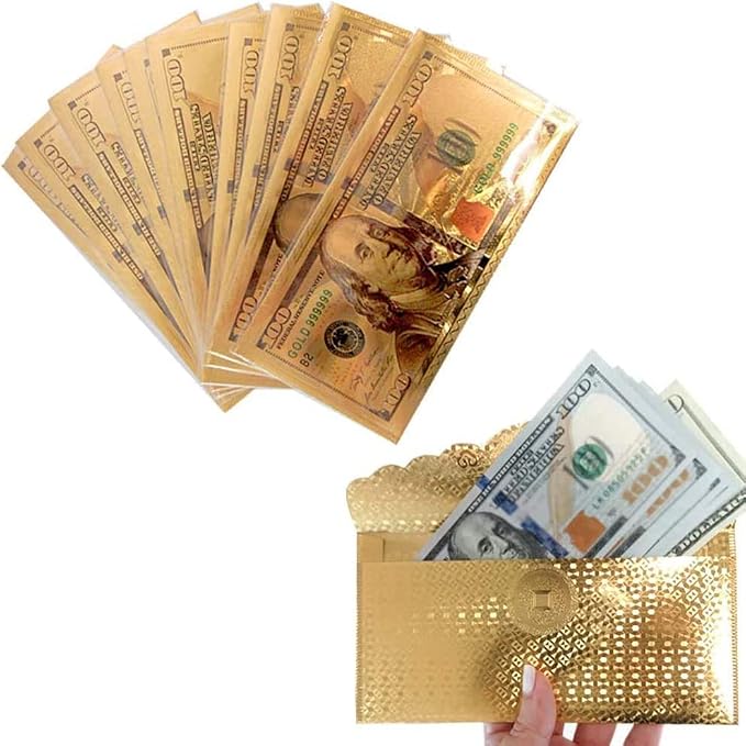 Gold Money Envelope | Metallic Foil