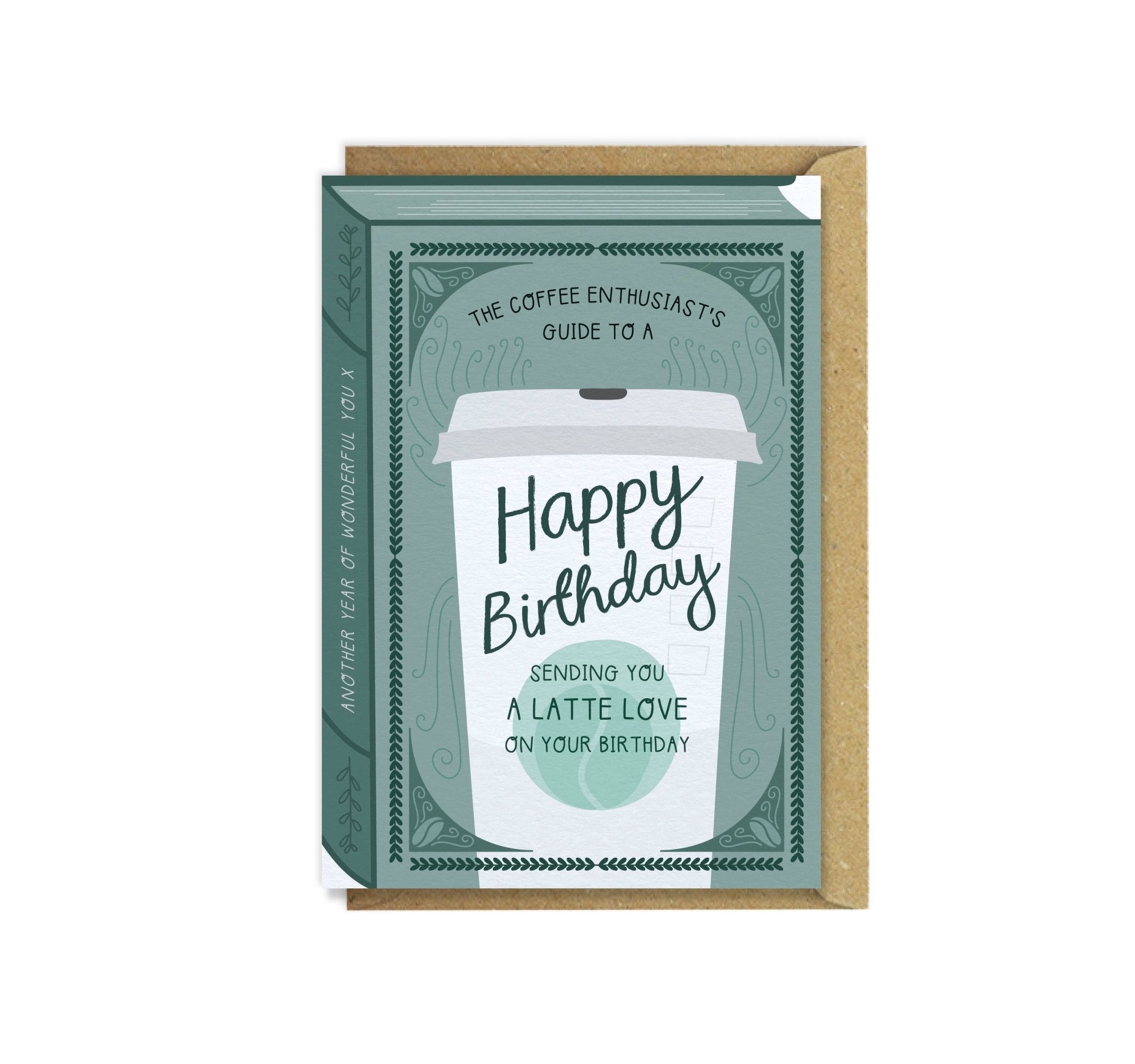 A Latte Love Birthday – Luxury Book Greeting Card - Spiral Circle