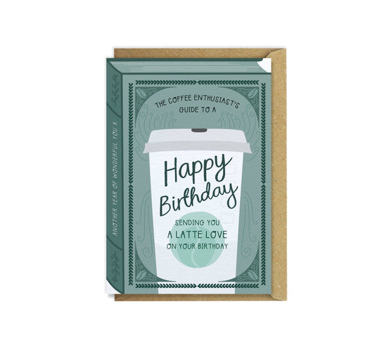 A Latte Love Birthday – Luxury Book Greeting Card - Spiral Circle