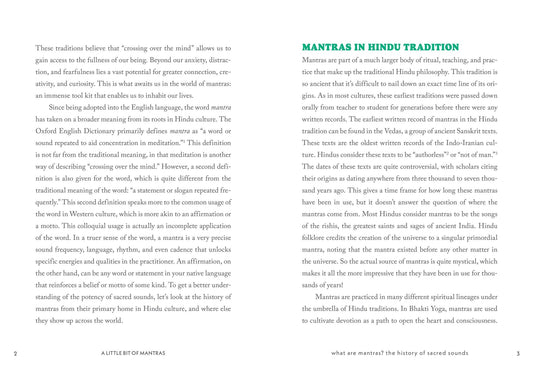 A Little Bit of Mantras by Lily Cushman - Spiral Circle