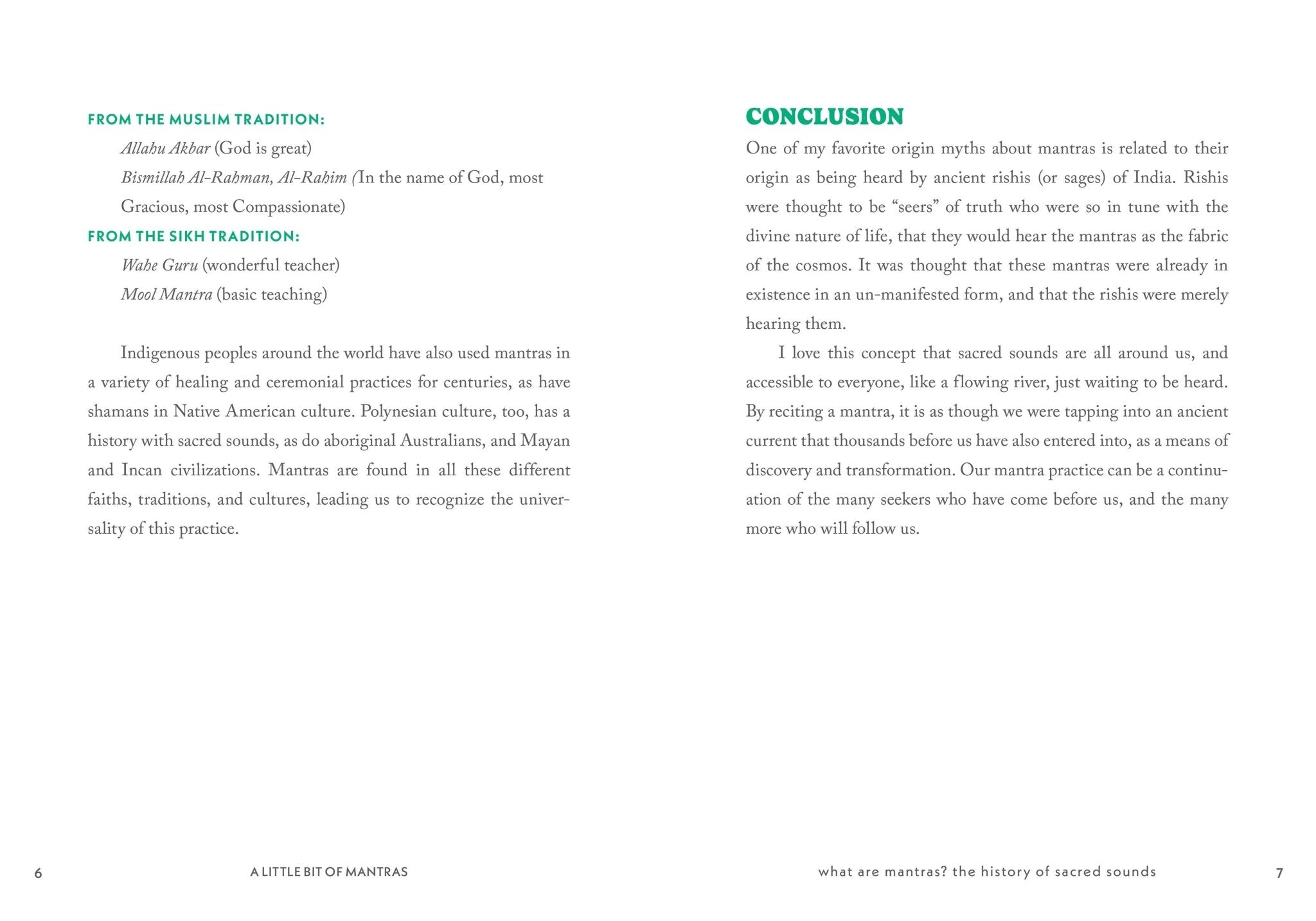 A Little Bit of Mantras by Lily Cushman - Spiral Circle