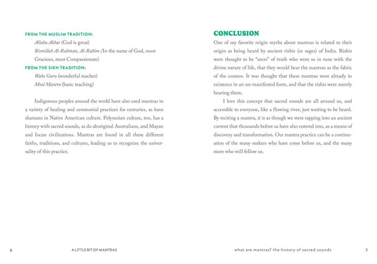 A Little Bit of Mantras by Lily Cushman - Spiral Circle