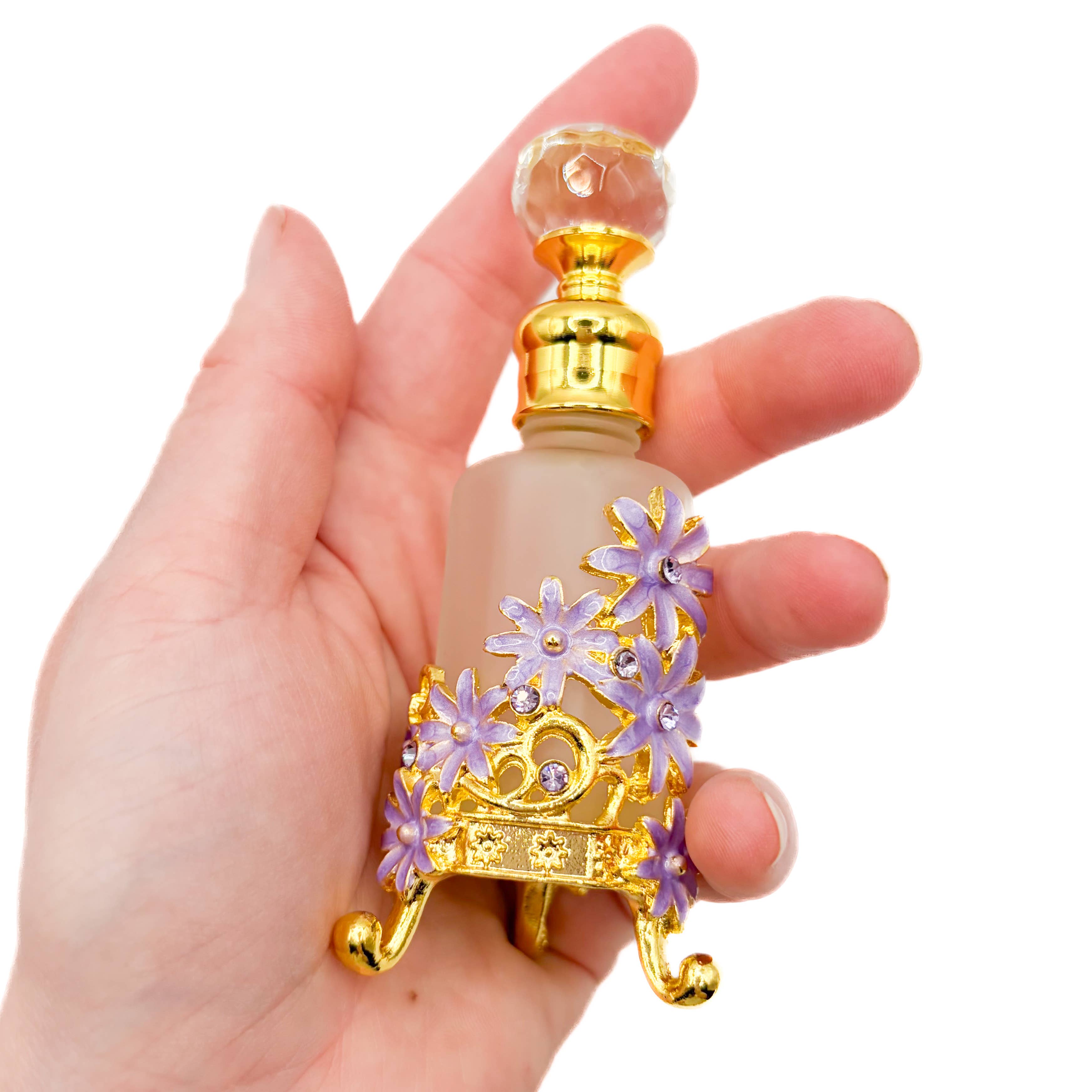 Perfume Bottle - Style 15 - Purple Flower