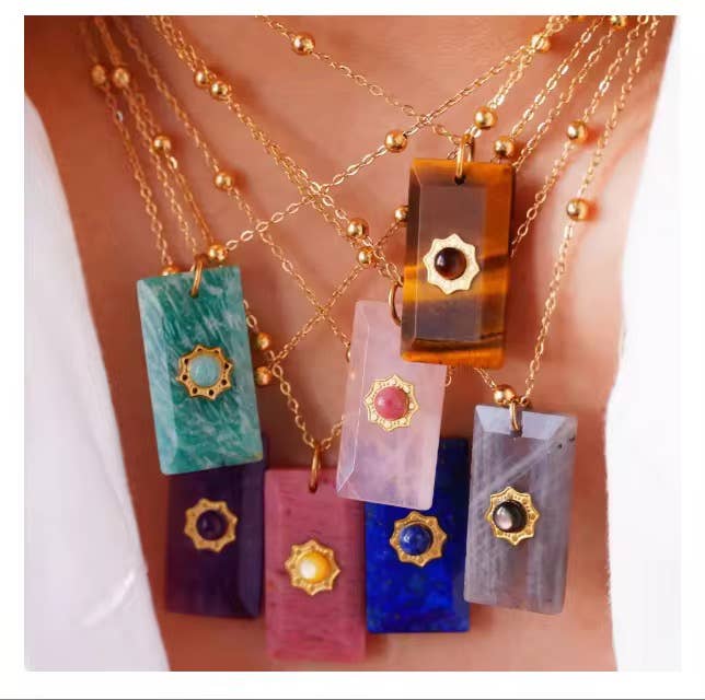 Augusta Antonia Crystal Sun Necklace