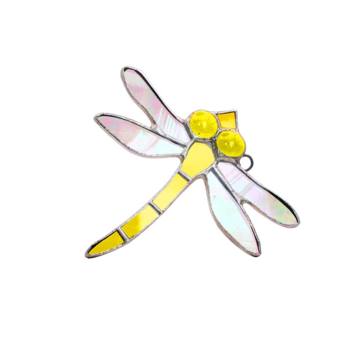 Small Dragonfly Stained Glass | 4" x 4"