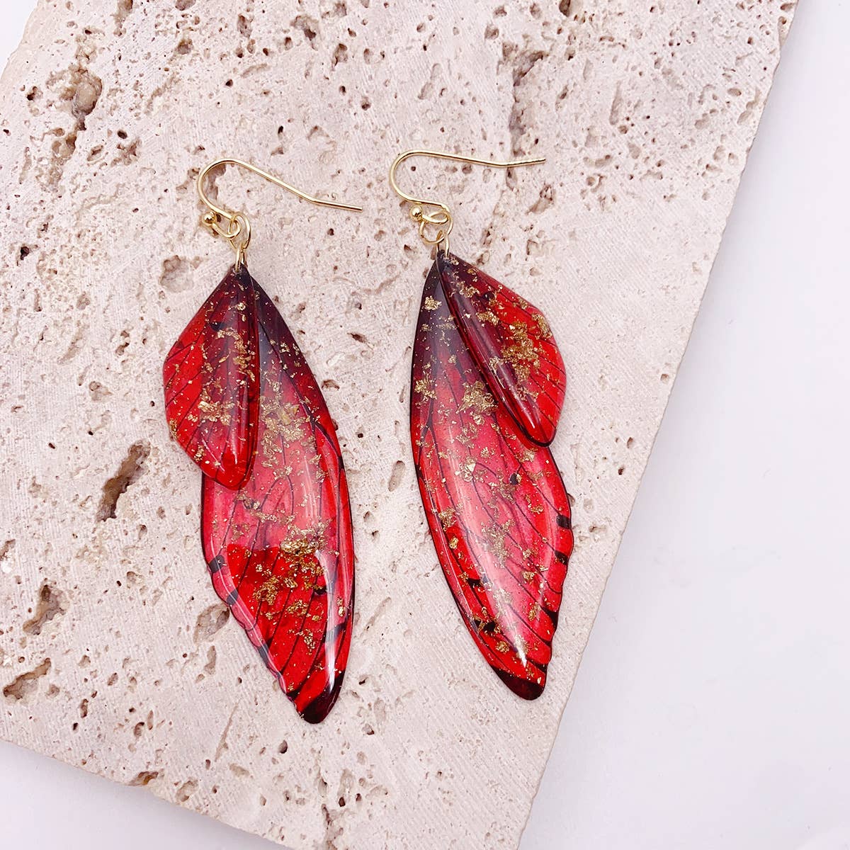 Gradient Cicada Wings, Butterfly Wings Earrings