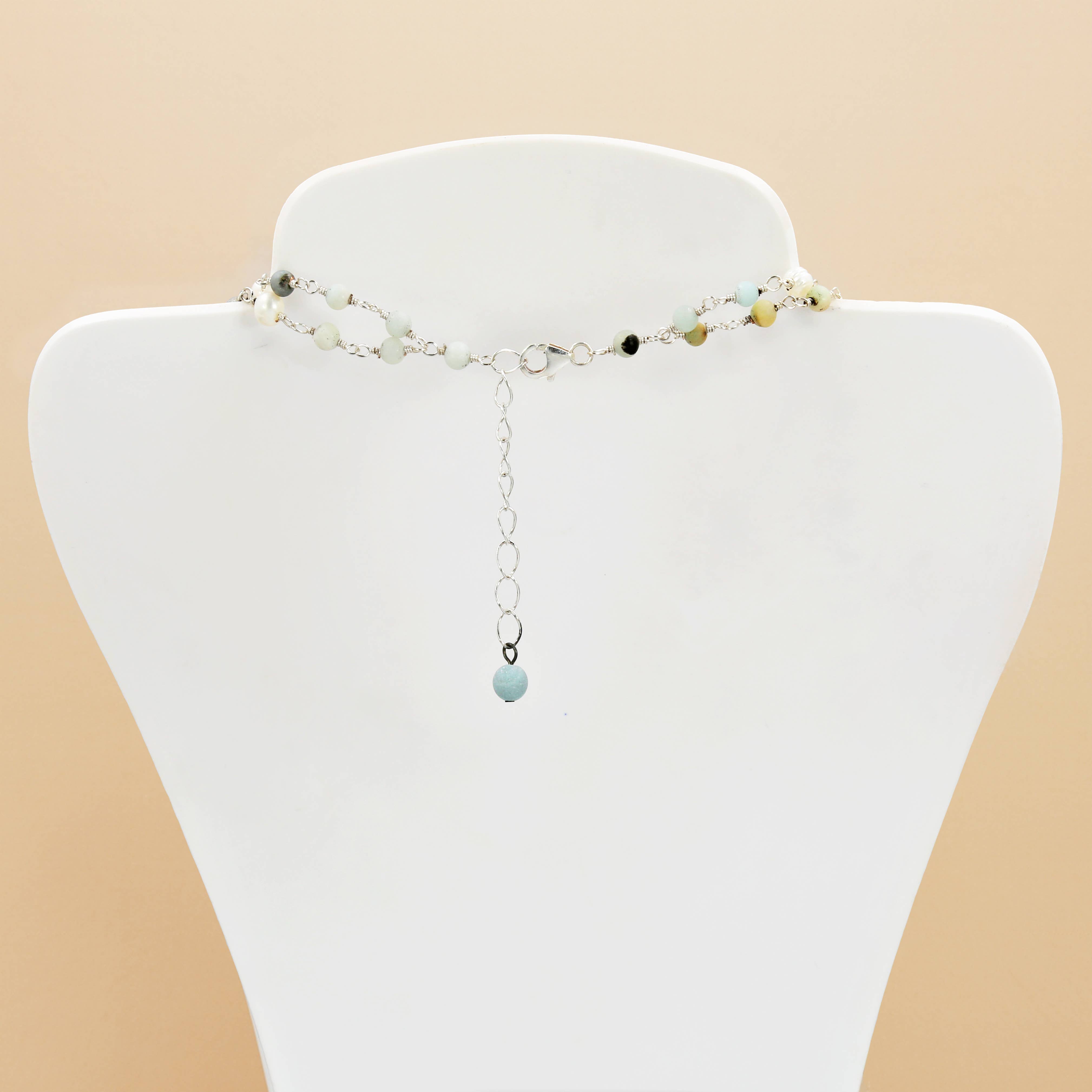 Amazonite Choker | Lariat Necklace