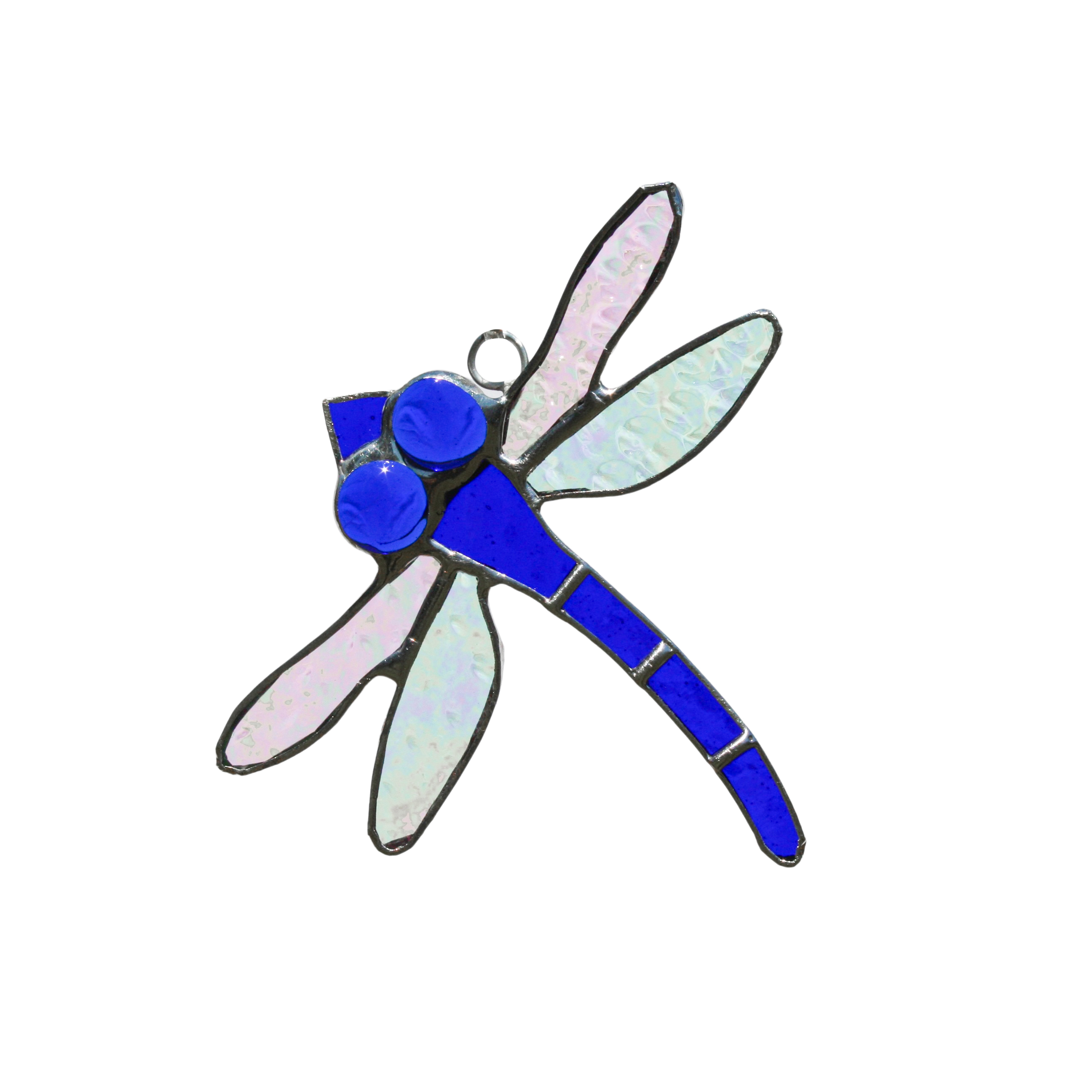 Small Dragonfly Stained Glass | 4" x 4"
