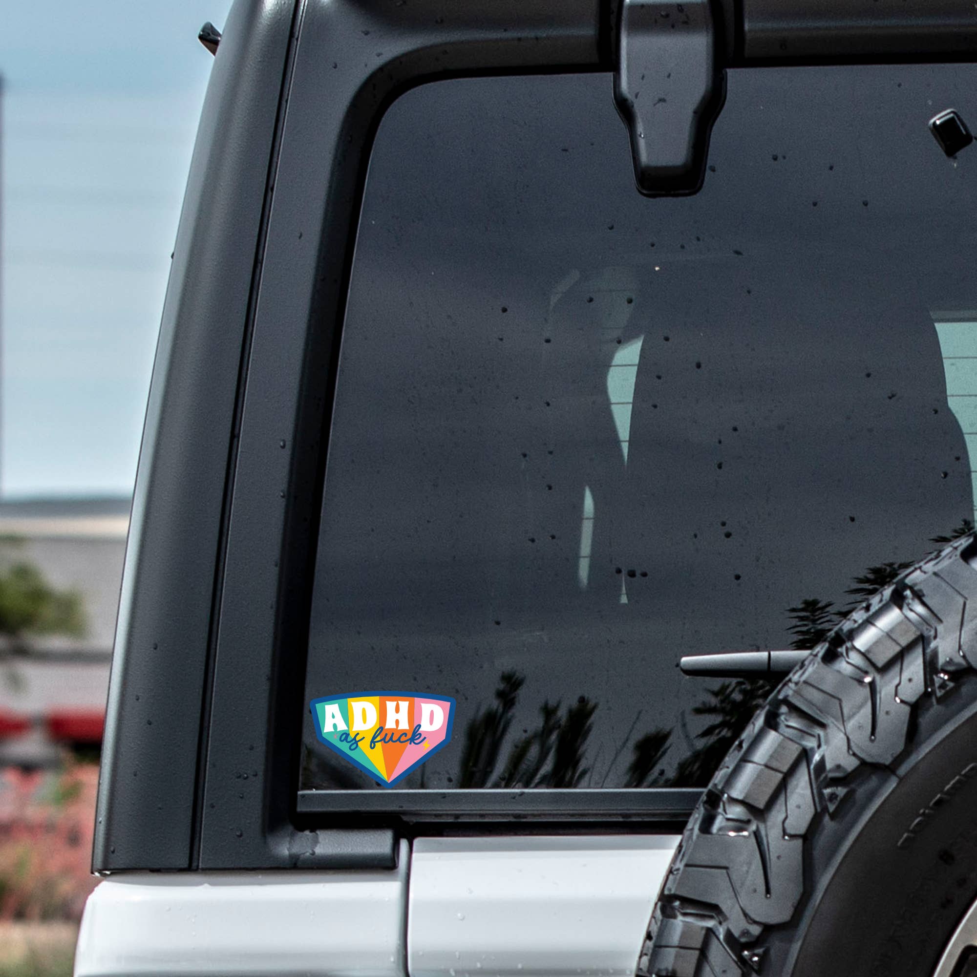 ADHD as Fuck Mental Health High Quality Vinyl Sticker - Spiral Circle