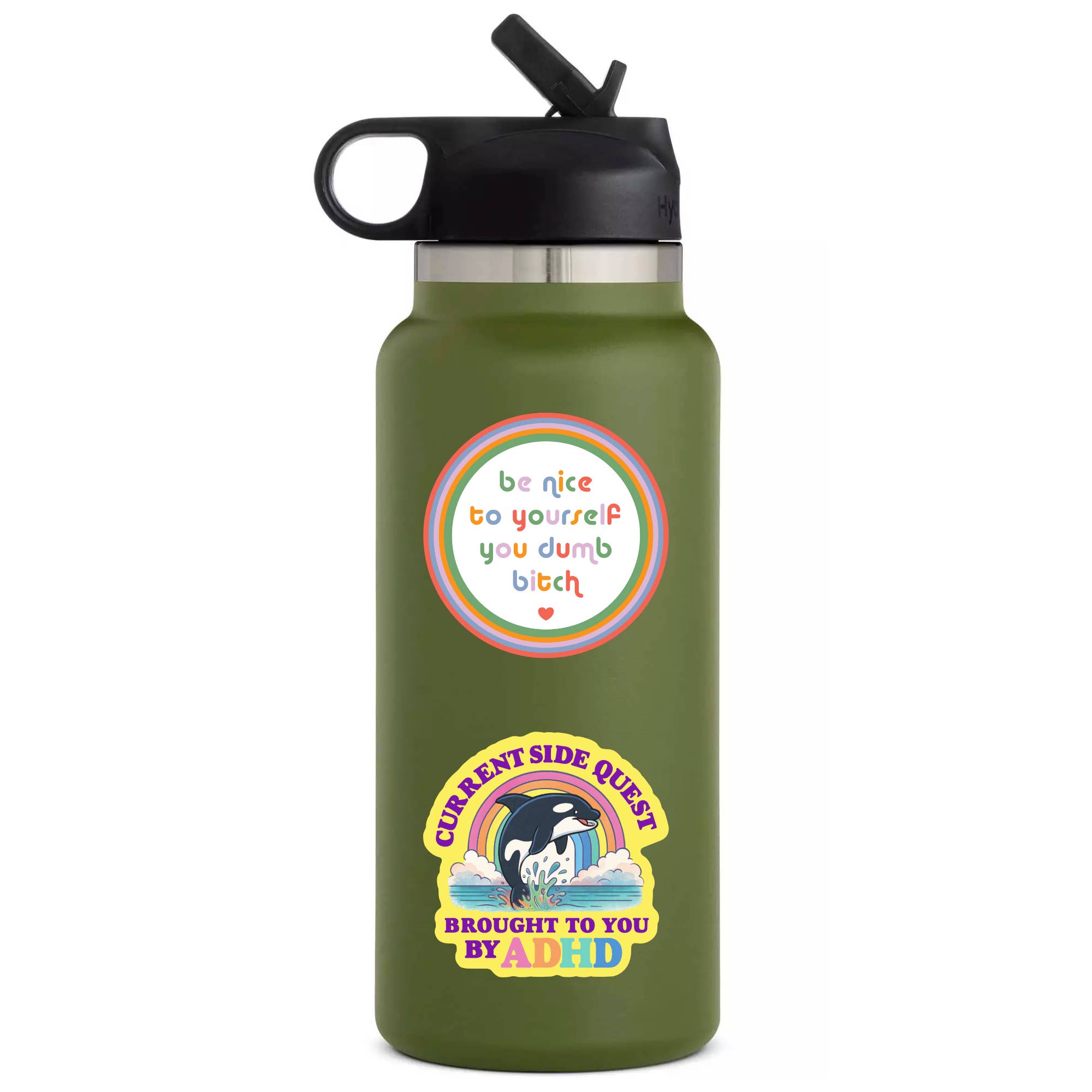 ADHD Funny Mental Health Neuro High Quality Vinyl Sticker - Spiral Circle