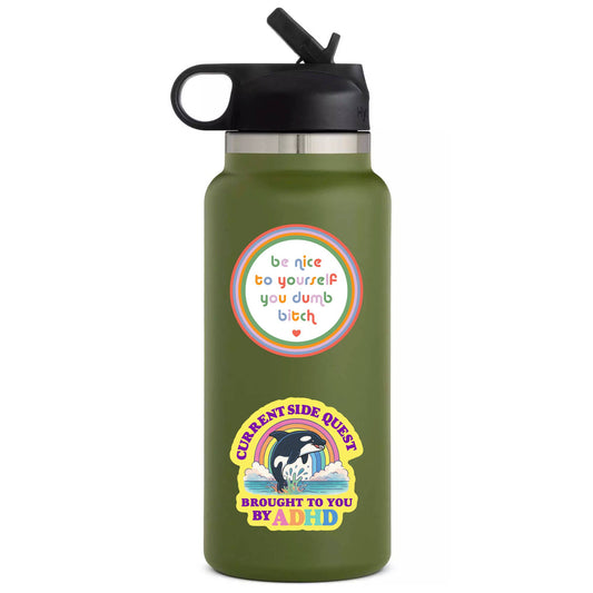 ADHD Funny Mental Health Neuro High Quality Vinyl Sticker - Spiral Circle