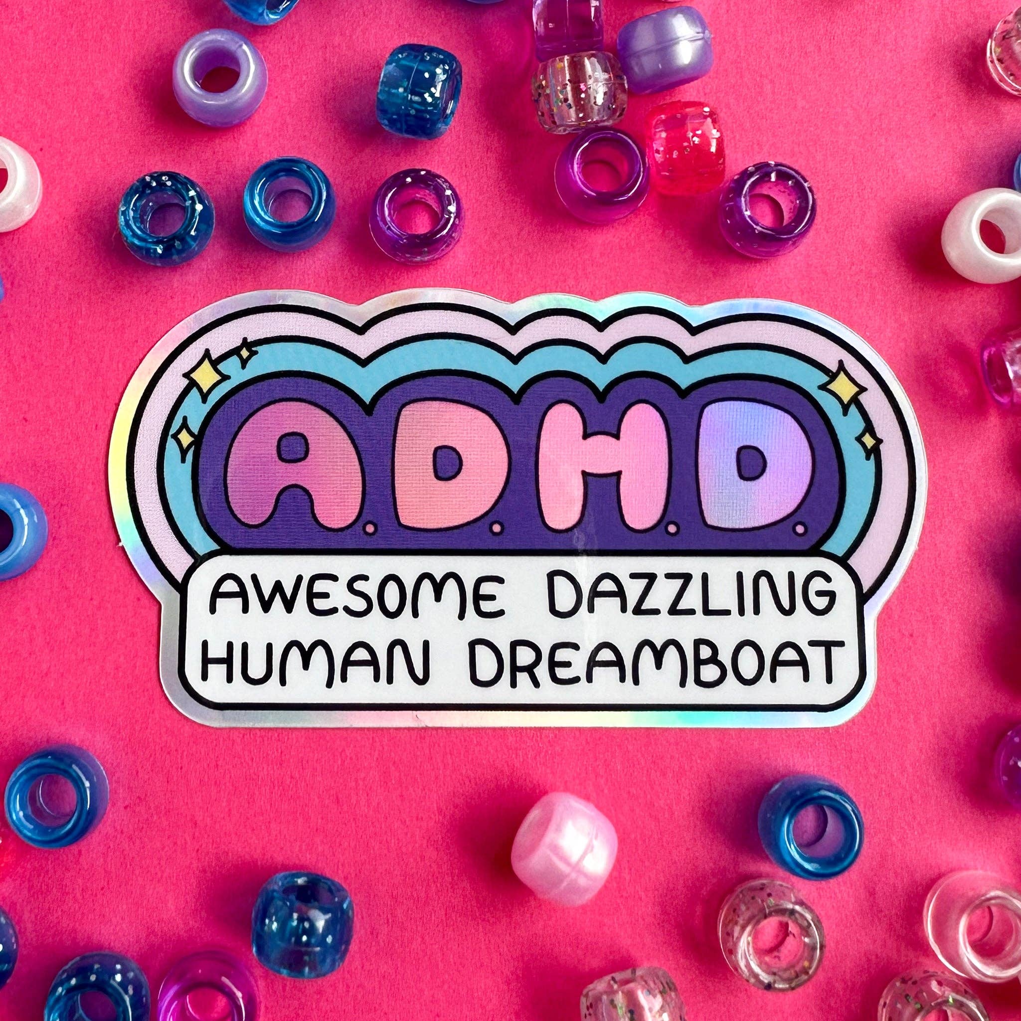 ADHD Holographic Sticker - Spiral Circle