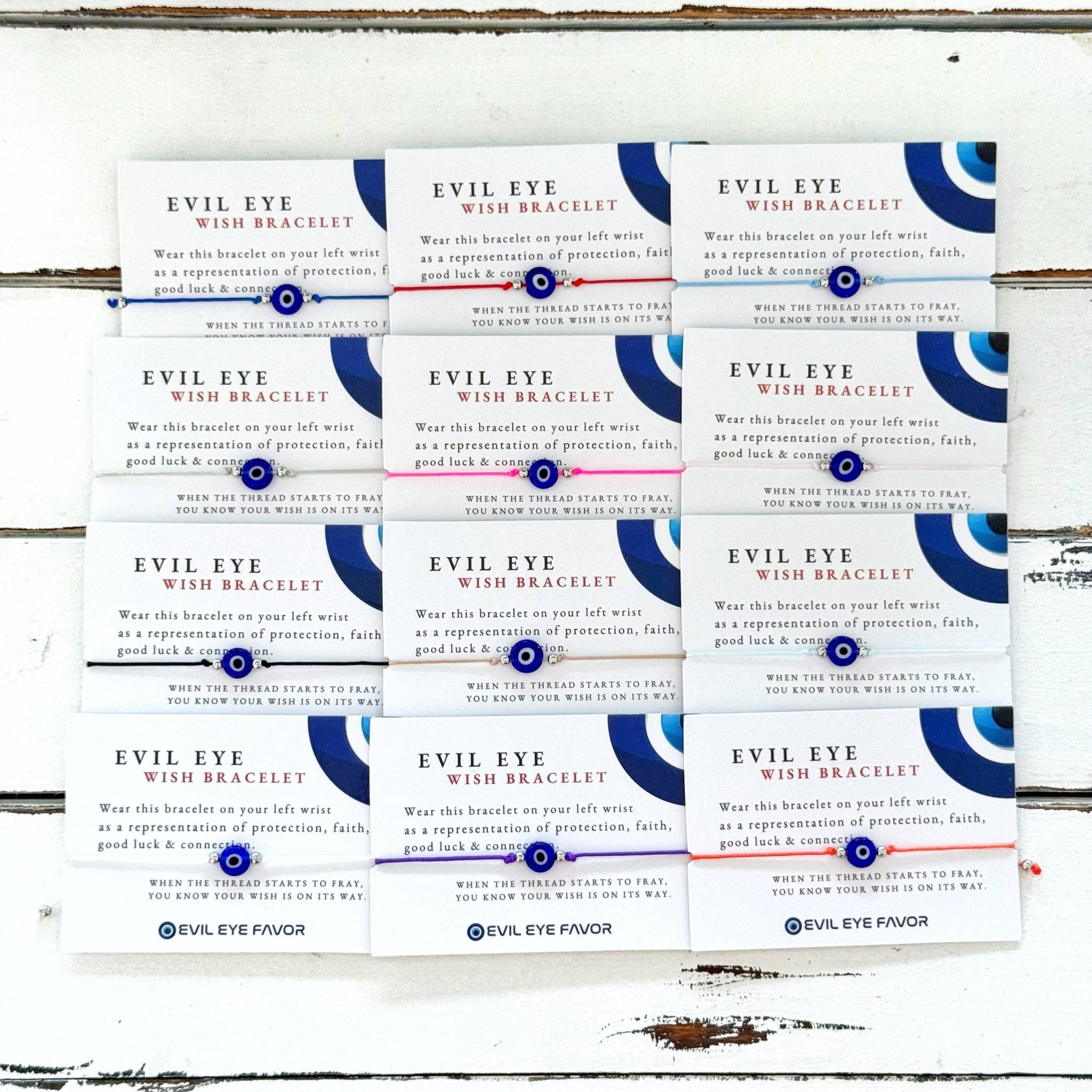 Adjustable Evil Eye Wish Bracelet - Spiral Circle