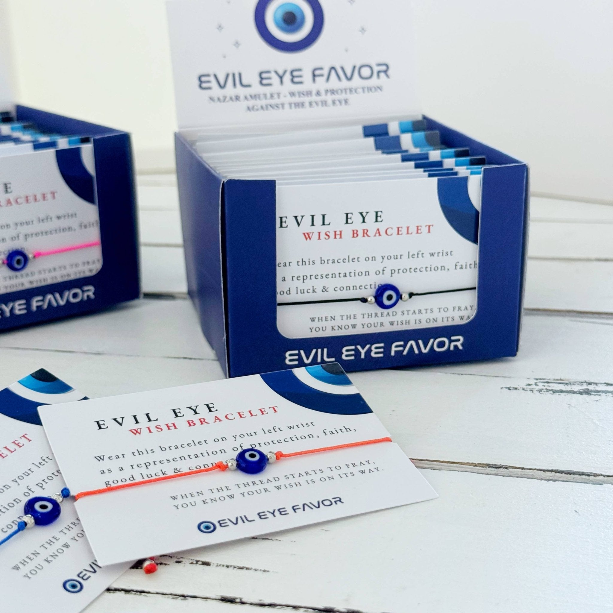 Adjustable Evil Eye Wish Bracelet - Spiral Circle