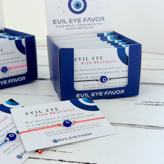 Adjustable Evil Eye Wish Bracelet - Spiral Circle