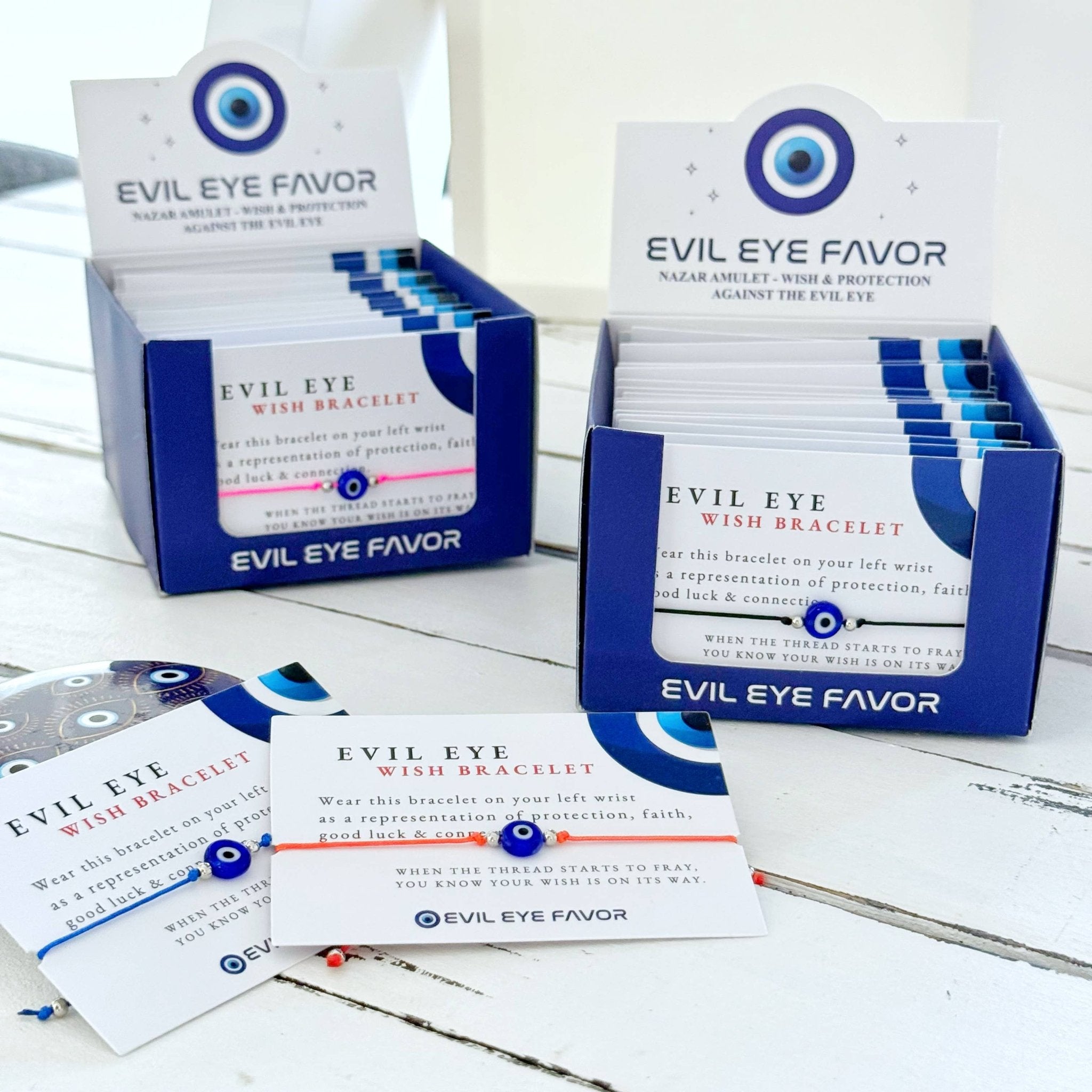 Adjustable Evil Eye Wish Bracelet - Spiral Circle