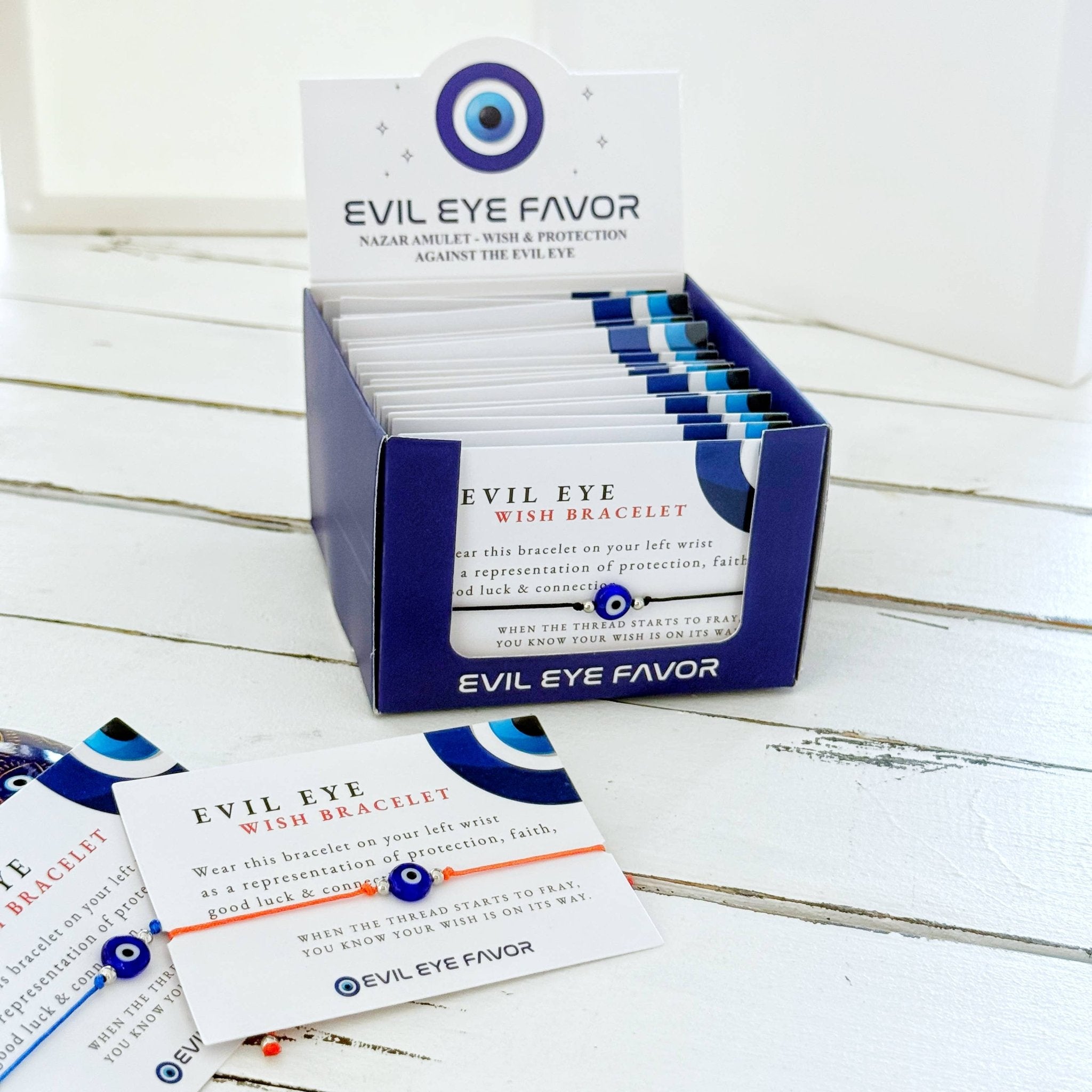 Adjustable Evil Eye Wish Bracelet - Spiral Circle