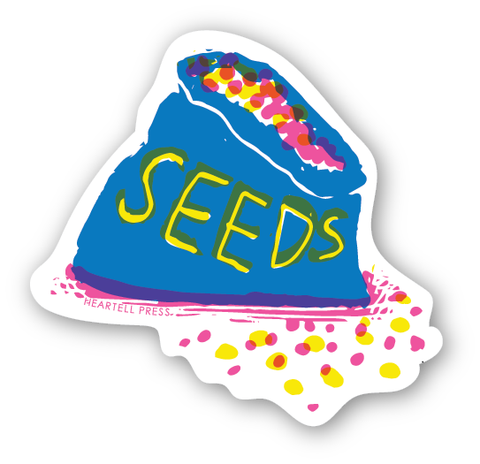 Eco Friendly Seeds to Plant Die Cut Sticker