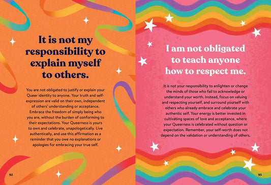 Affirmations for Queer People by Jess Vosseteig - Spiral Circle