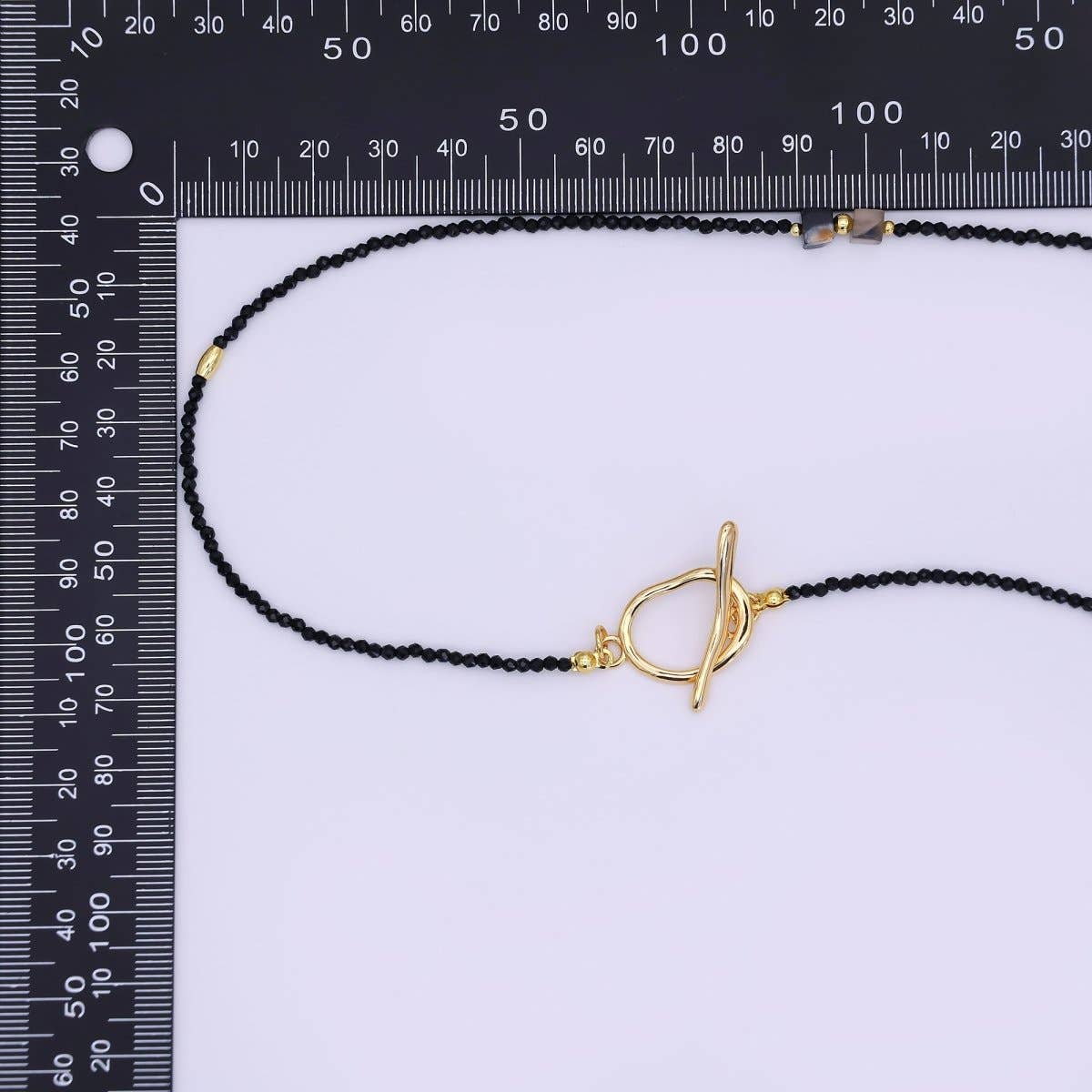 Agate Onyx Shell Pearl Gemstone Necklace | 40" | 24K Gold Plated - Spiral Circle