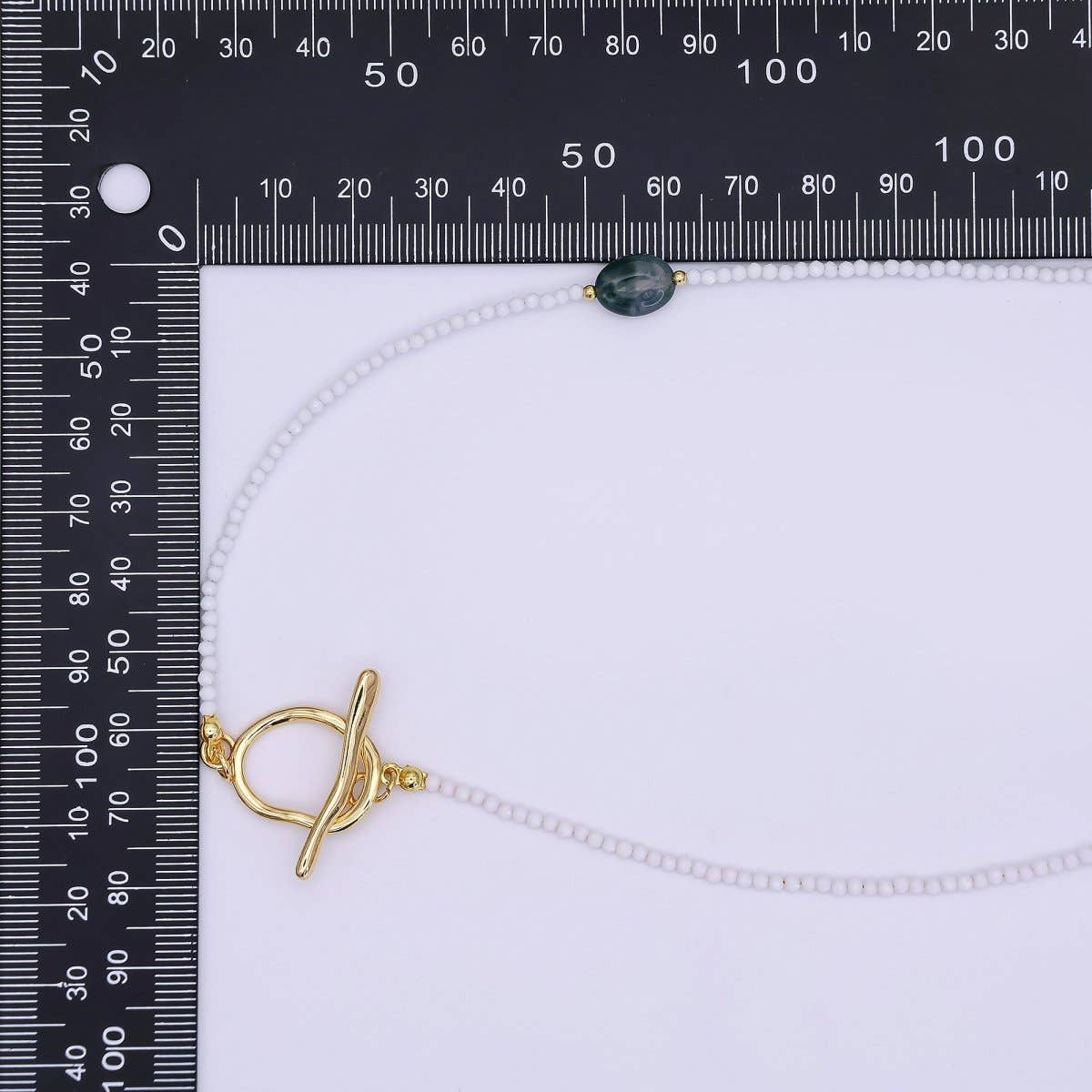 Agate Shell Pearl Gemstone Necklace | 40