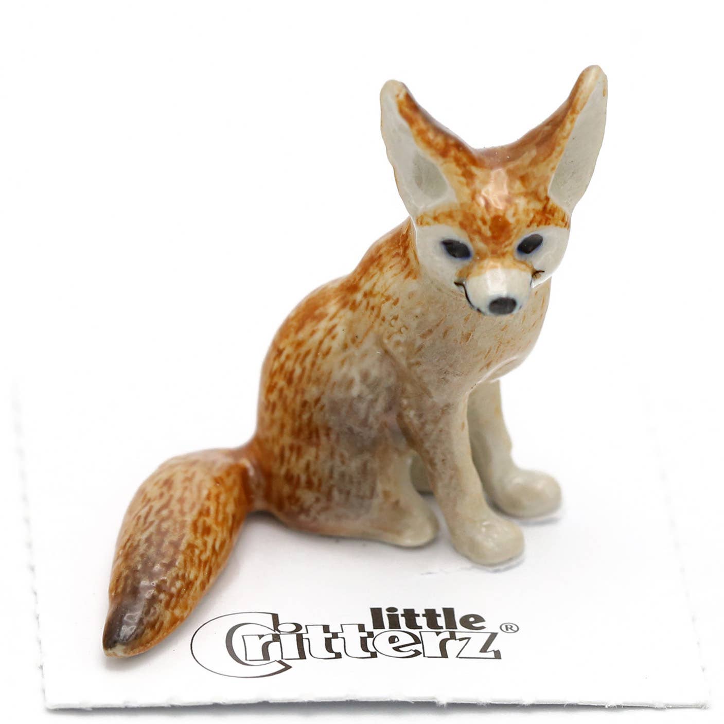 Ageria Fennec Fox Porcelain Miniature - Spiral Circle