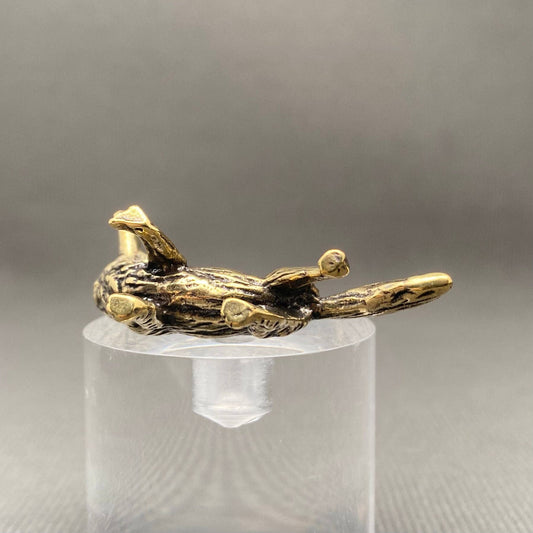 Alert Fox | Brass Figurine - Spiral Circle