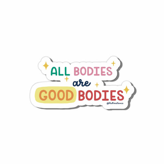 All Bodies are Good Bodies vinyl sticker - Spiral Circle