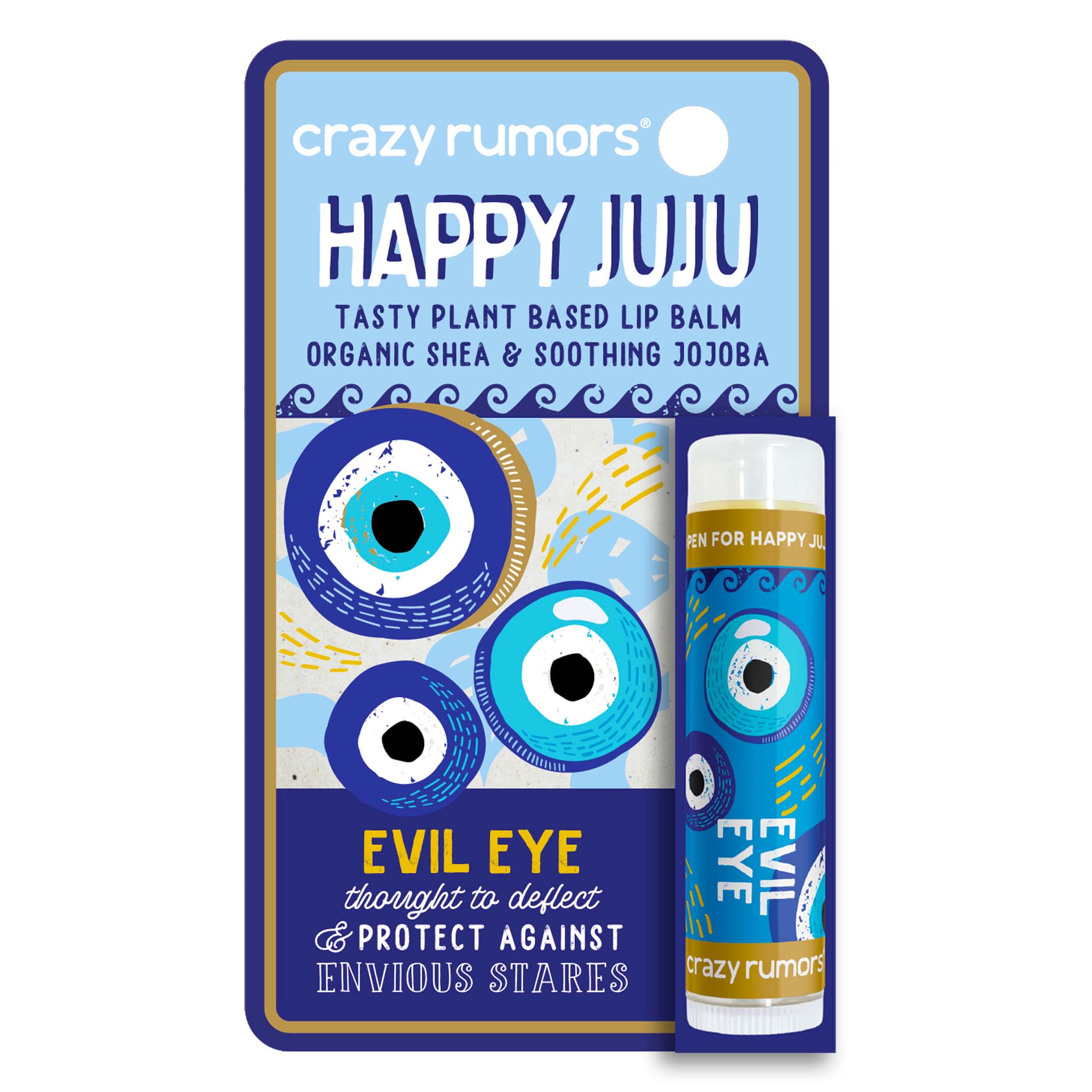 All Natural, Vegan Happy Juju - Evil Eye Lip Balm Gift Box - Spiral Circle