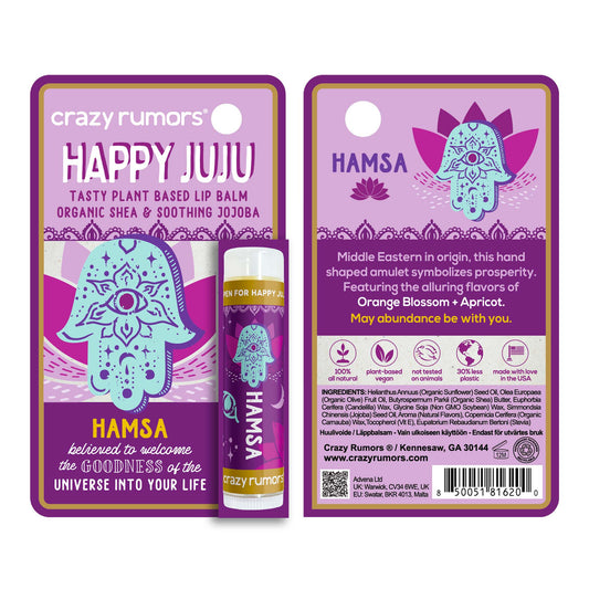 All Natural, Vegan Happy Juju - Hamsa Lip Balm Gift Box - Spiral Circle