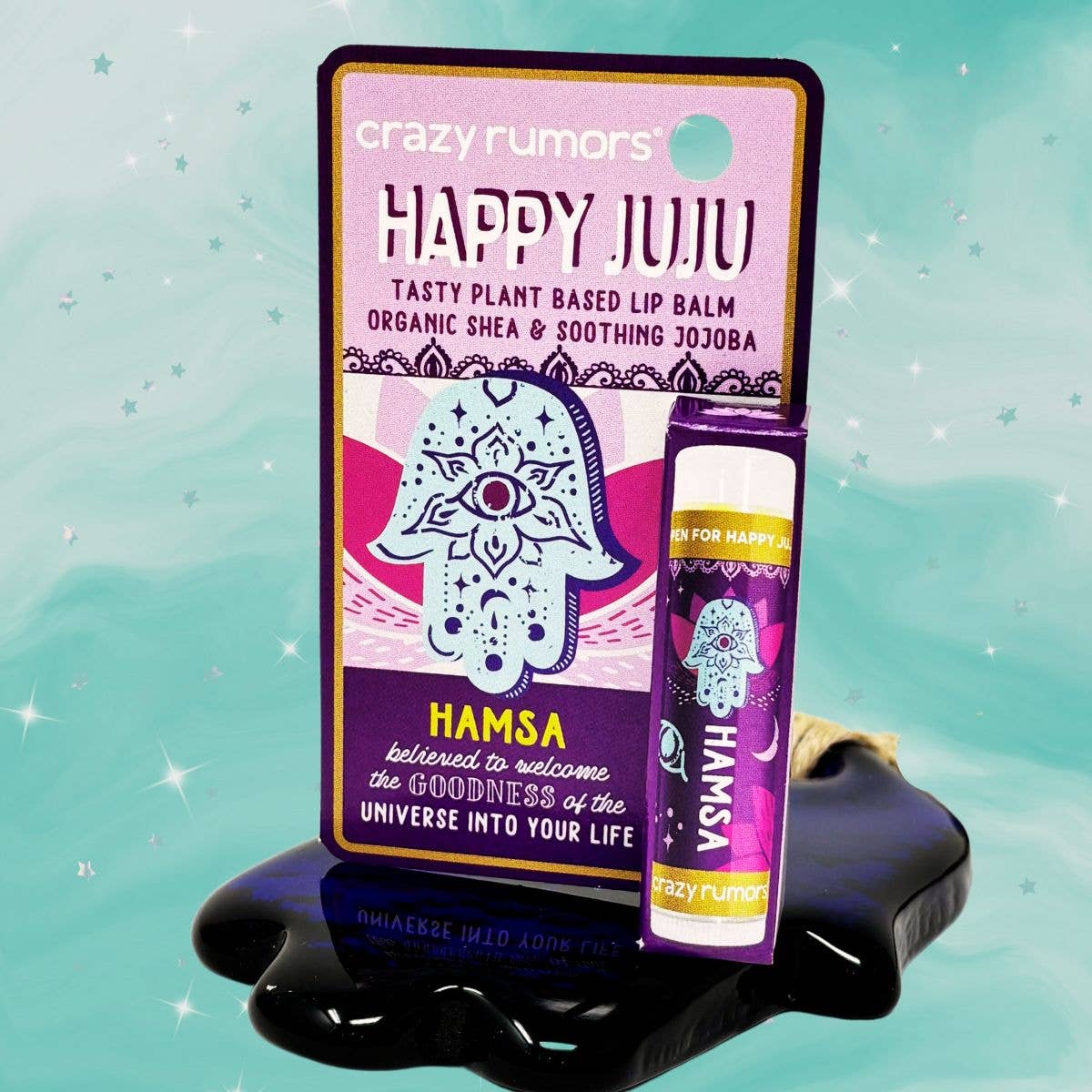 All Natural, Vegan Happy Juju - Hamsa Lip Balm Gift Box - Spiral Circle