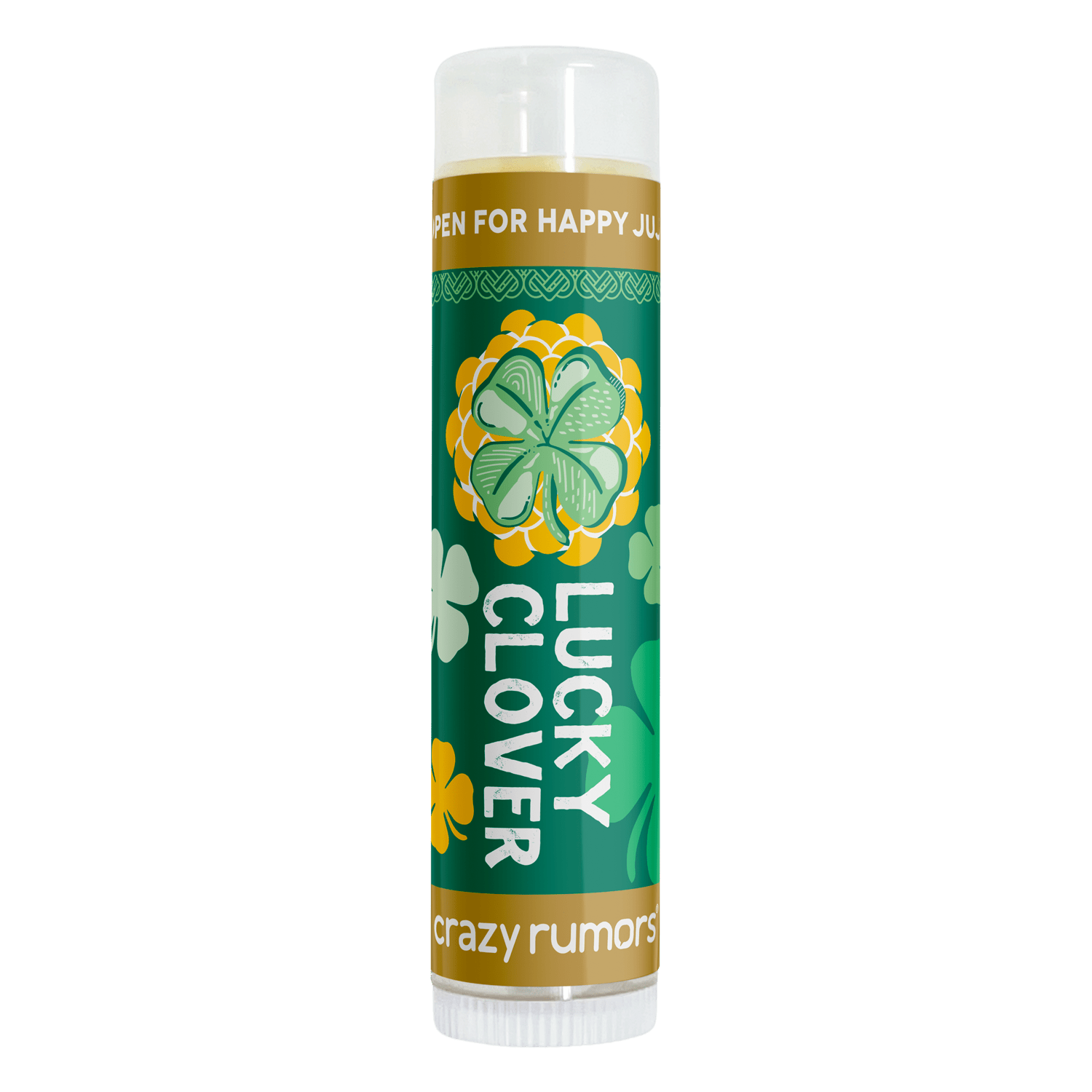All Natural, Vegan Happy Juju - Lucky Clover Lip Balm Gift Box - Spiral Circle