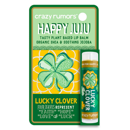 All Natural, Vegan Happy Juju - Lucky Clover Lip Balm Gift Box - Spiral Circle