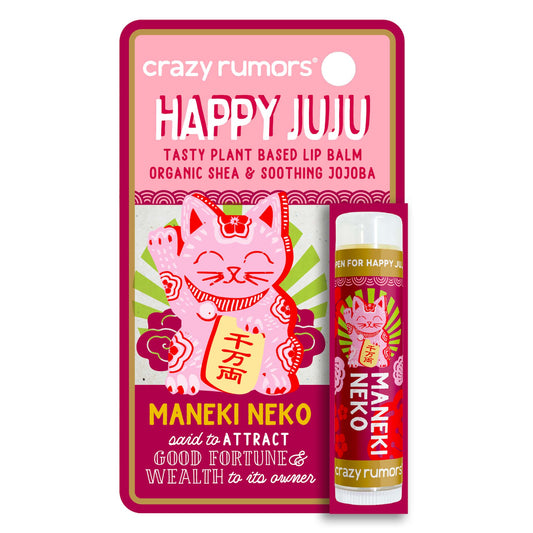 All Natural, Vegan Happy Juju - Maneki Neko Lip Balm Gift Box - Spiral Circle