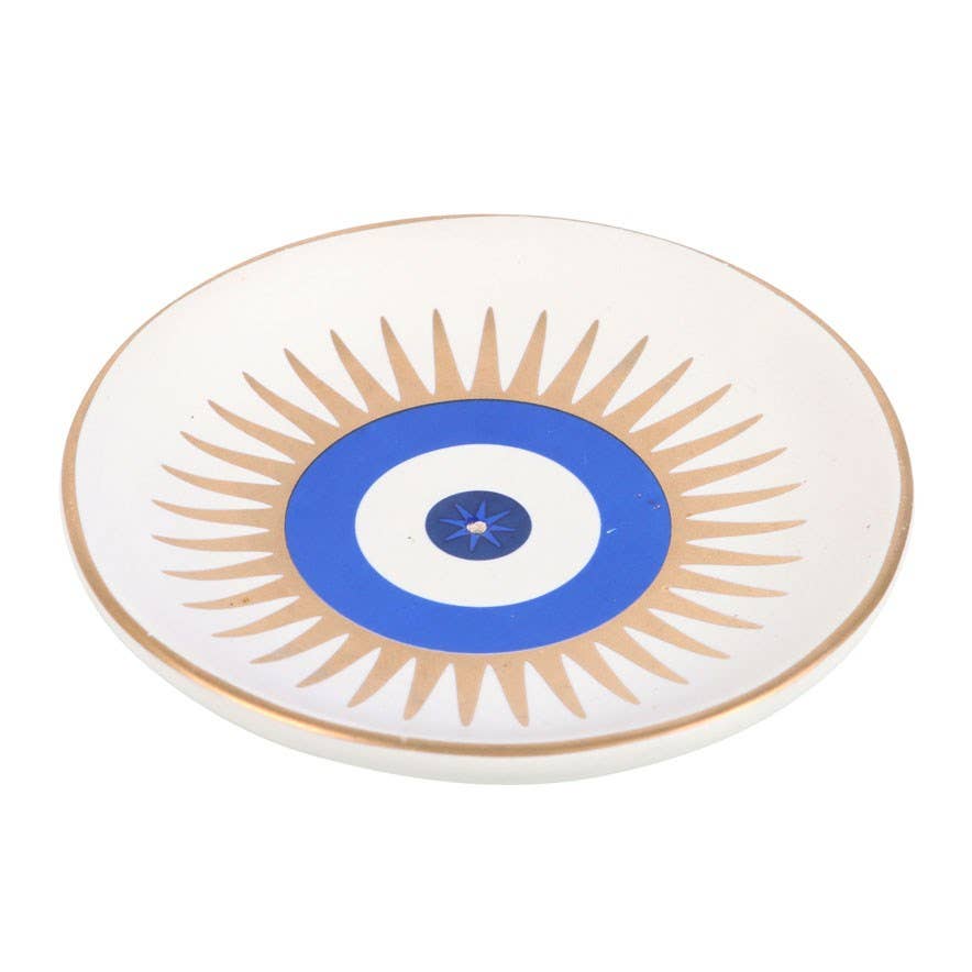All Seeing Eye Ceramic Incense Holder - Spiral Circle