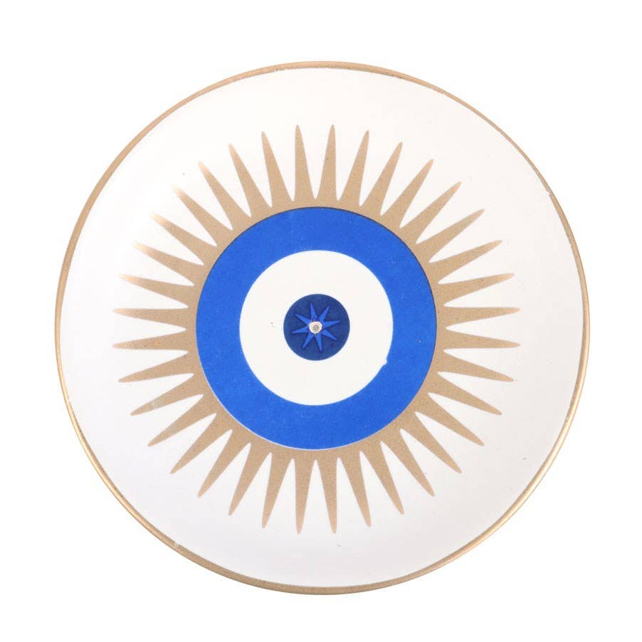 All Seeing Eye Ceramic Incense Holder - Spiral Circle
