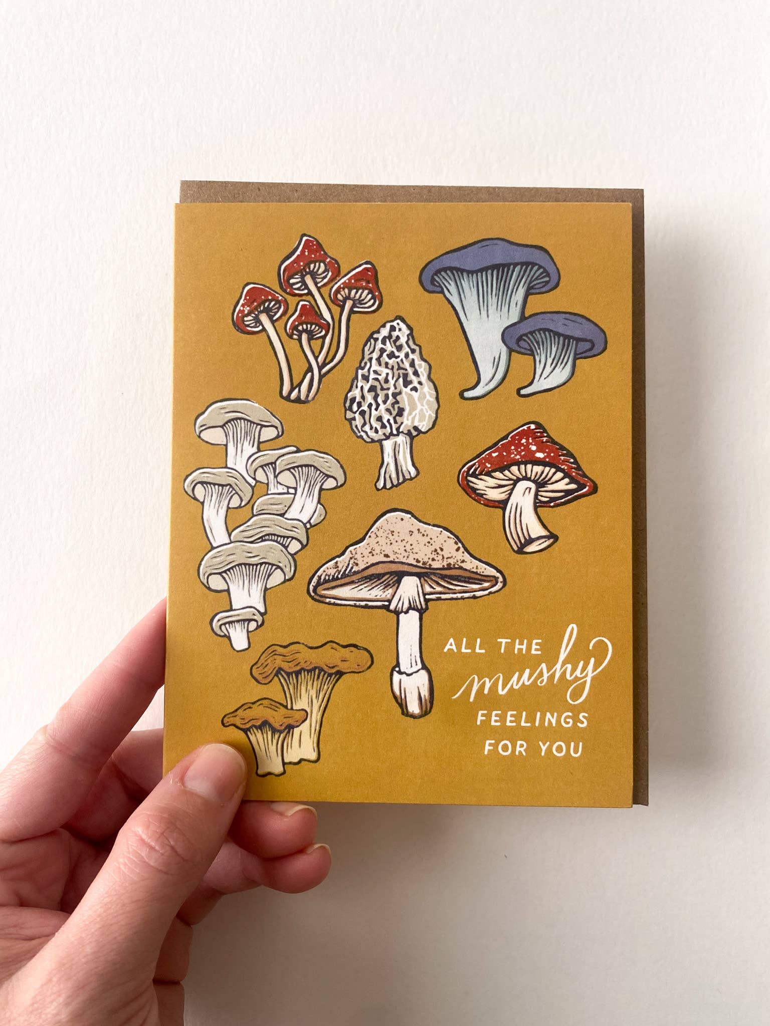 All the Mushy Feelings for You - Mushroom Love Card - Spiral Circle