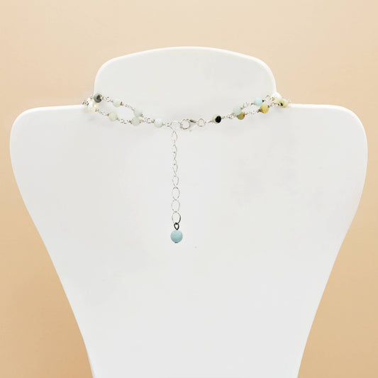 Amazonite Choker | Lariat Necklace - Spiral Circle