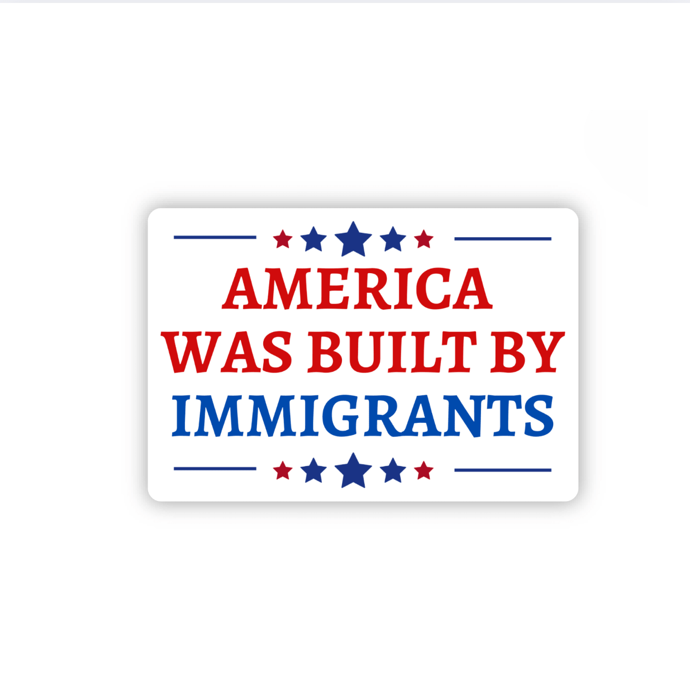 America Was Built By Immigrants Sticker - Spiral Circle
