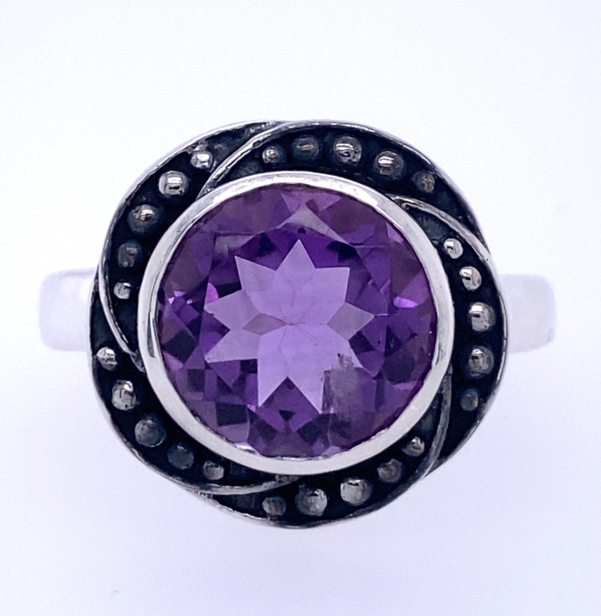 Amethyst Joie Soiree Ring | Sterling Silver - Spiral Circle
